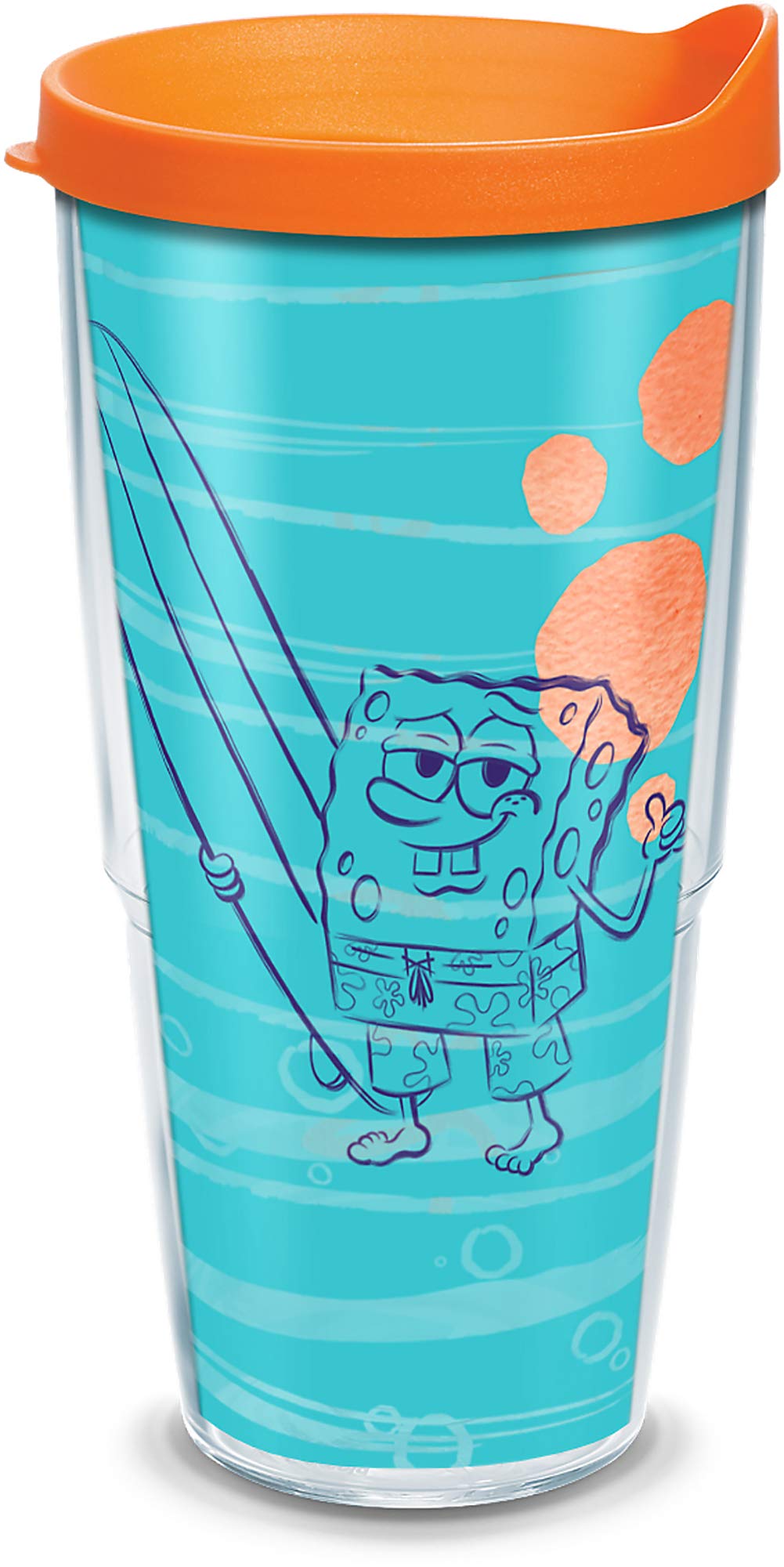 Tervis Nickelodeon  SpongeBob SquarePants Made in USA Double Walled Insulated Tumbler Travel Cup Keeps Drinks Cold & Hot, 24oz,