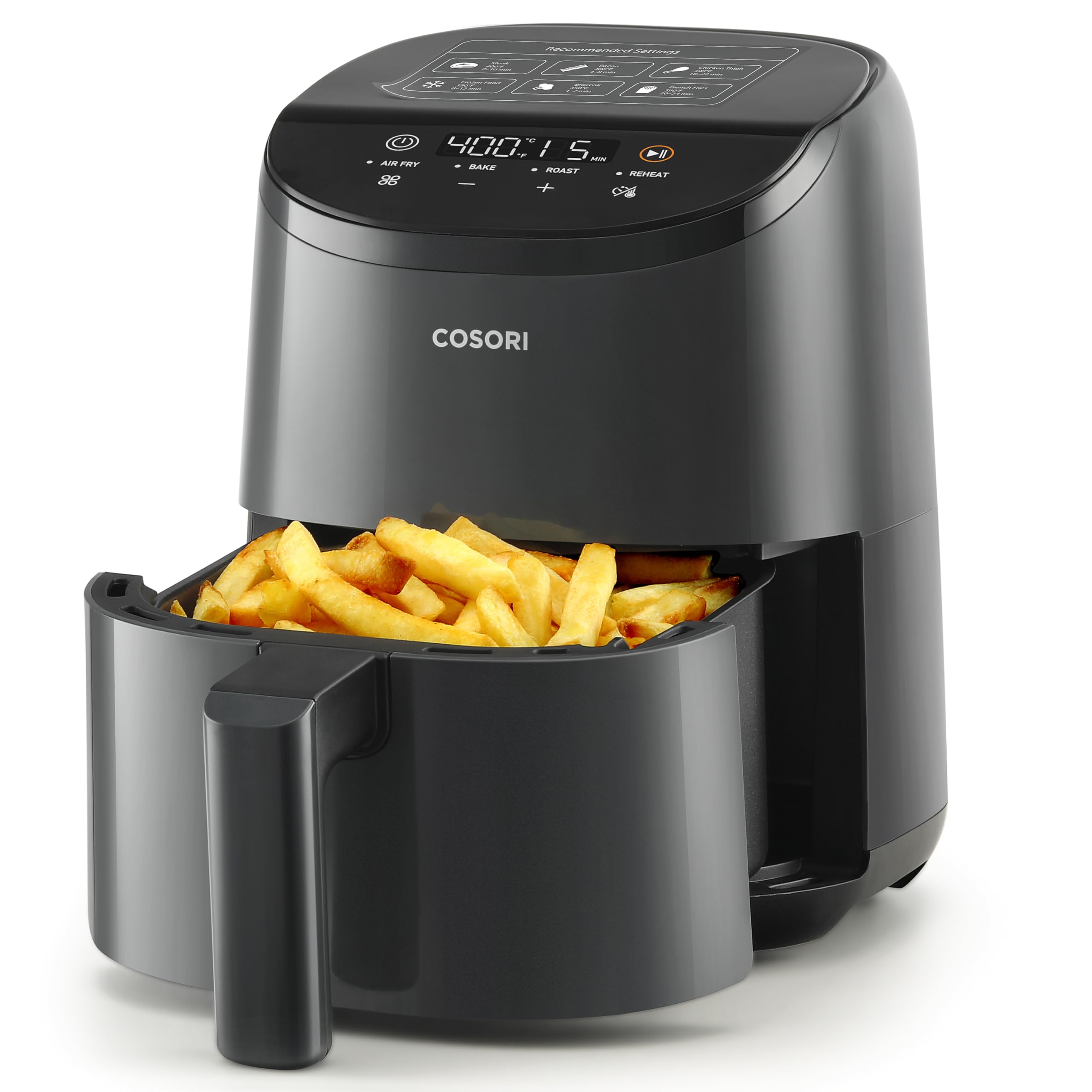 COSORI Air Fryer 2.1 QT, Grey 4-in-1 Mini Air Fryer, Nonstick Basket, Easy for Snacks & Leftovers, Model CAF-LI211-AUS
