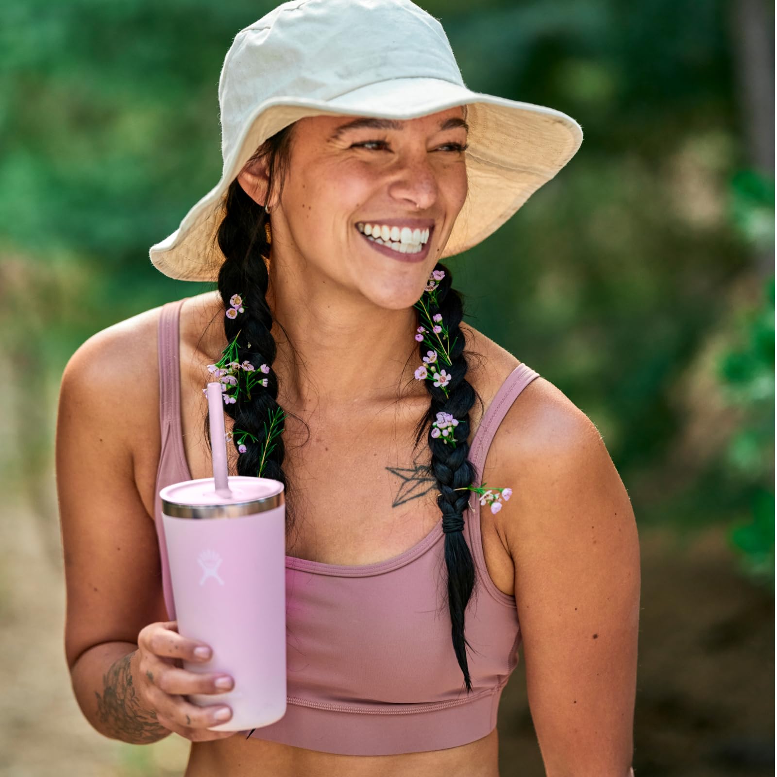 Hydro Flask 28 Oz All Around Tumbler Straw Lid White