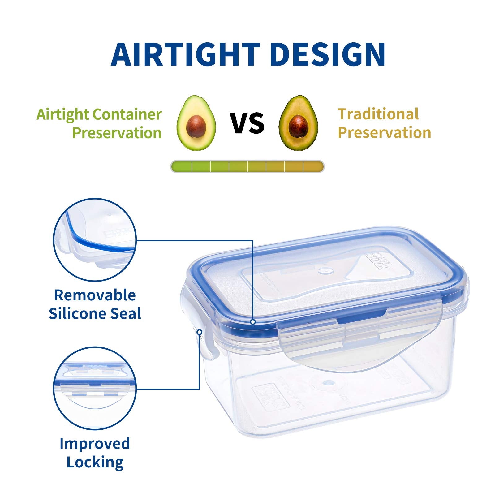 Kigi 4 Pack 6Oz Plastic Small Containers With Lid Portion Control Mini Bento Box Leaf-Proof To-Go Container Salad
