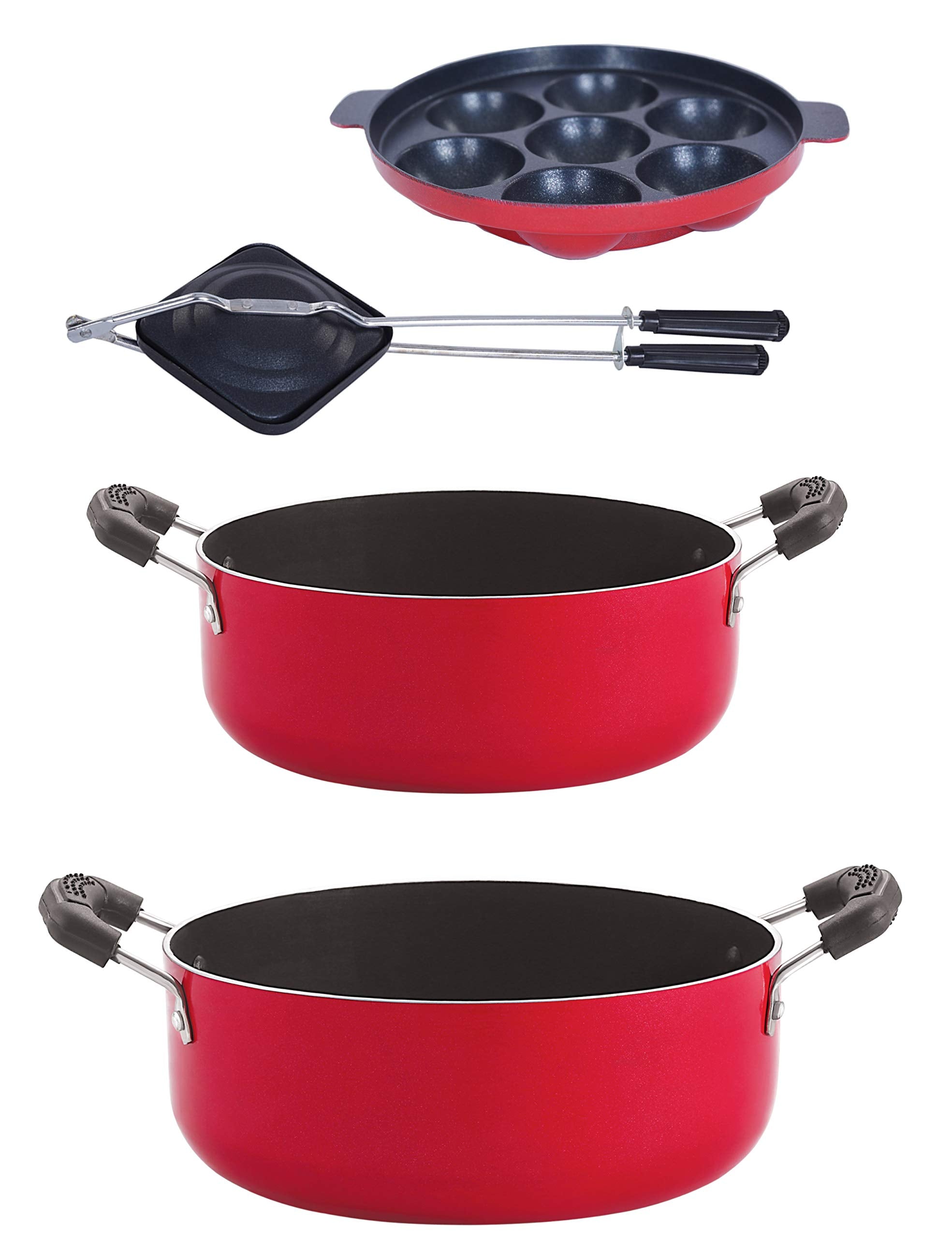 Nirlon NonStick Coated Aluminium Pfoa Free Kitchenware Essential Combo Set With Extreme (Cs20_Ap7_Ht_Cs24)