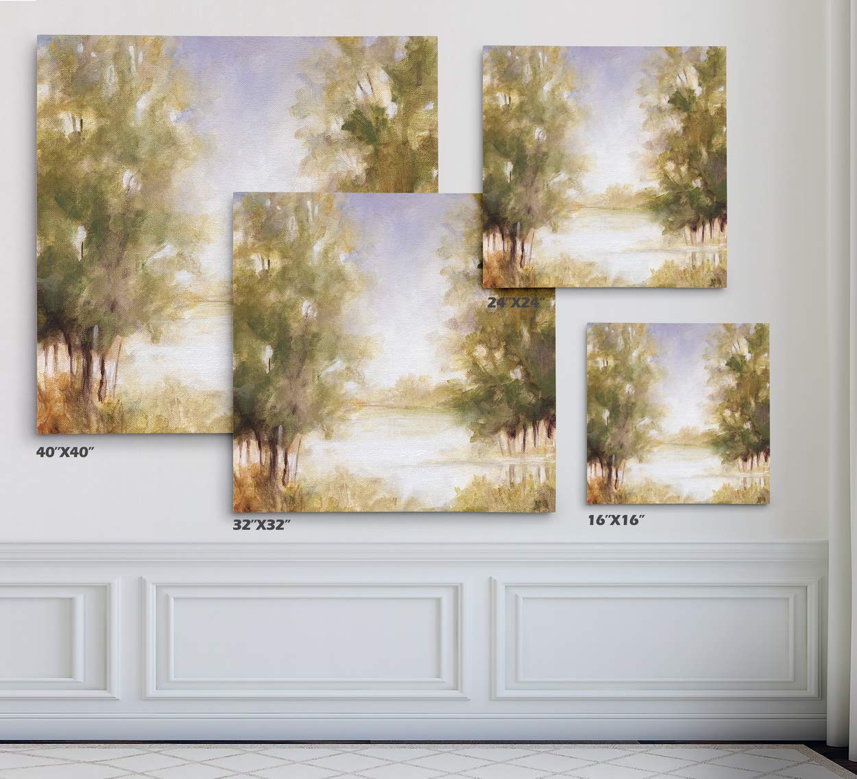 Wexford Home Soft Spring Gallery Wrapped Canvas Wall Art, 40X40
