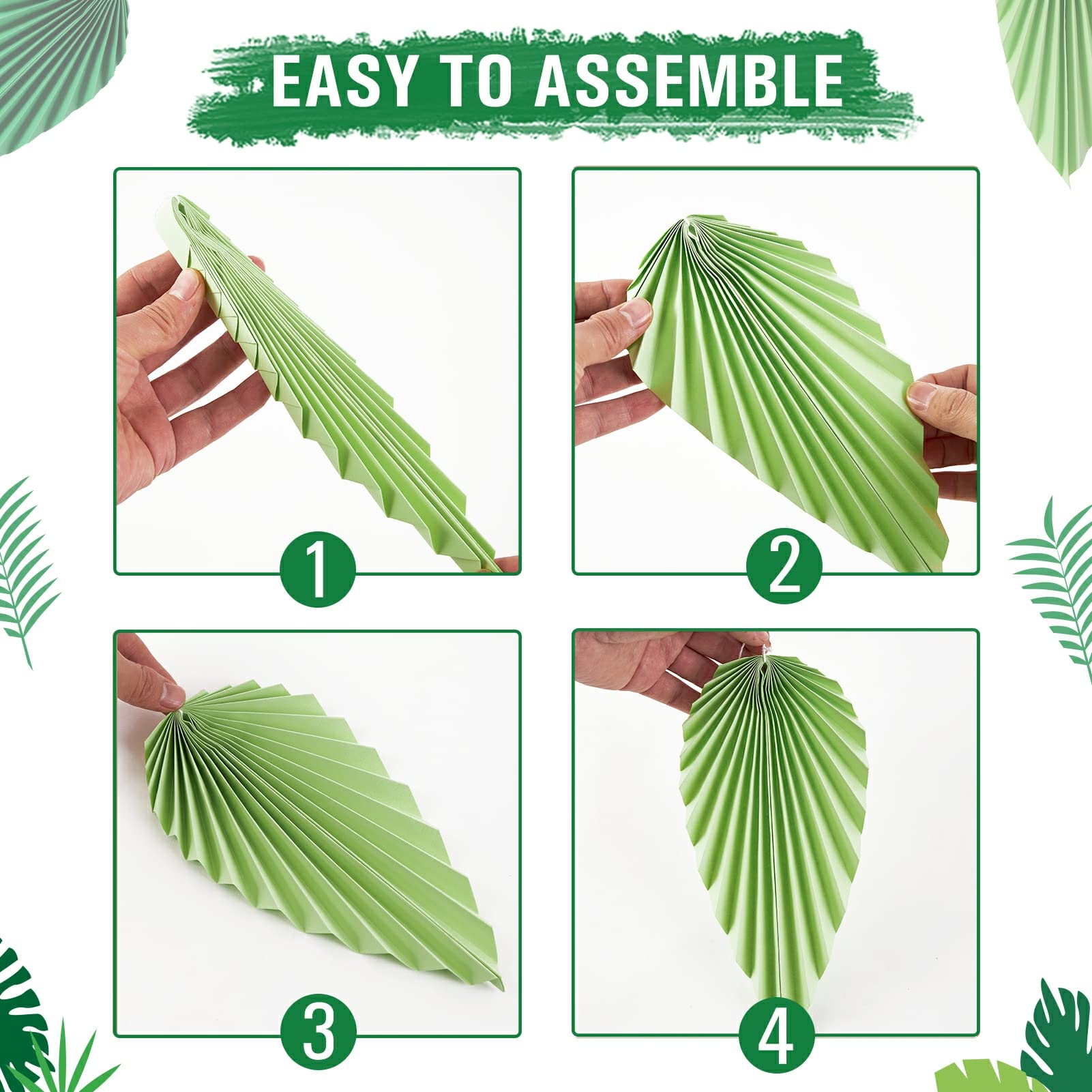 Easy Joy Paper Leaves Decorations For Wall Paper Fans Classroom Decoration Paper Leaves Backdrop Decor Paper Fans Decoration Han