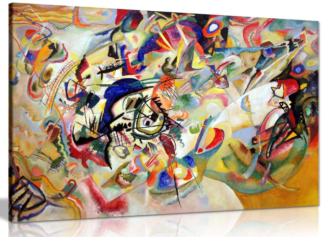 Composition Vii By Wassily Kandinsky Canvas Wall Art Picture Print (30X20In)