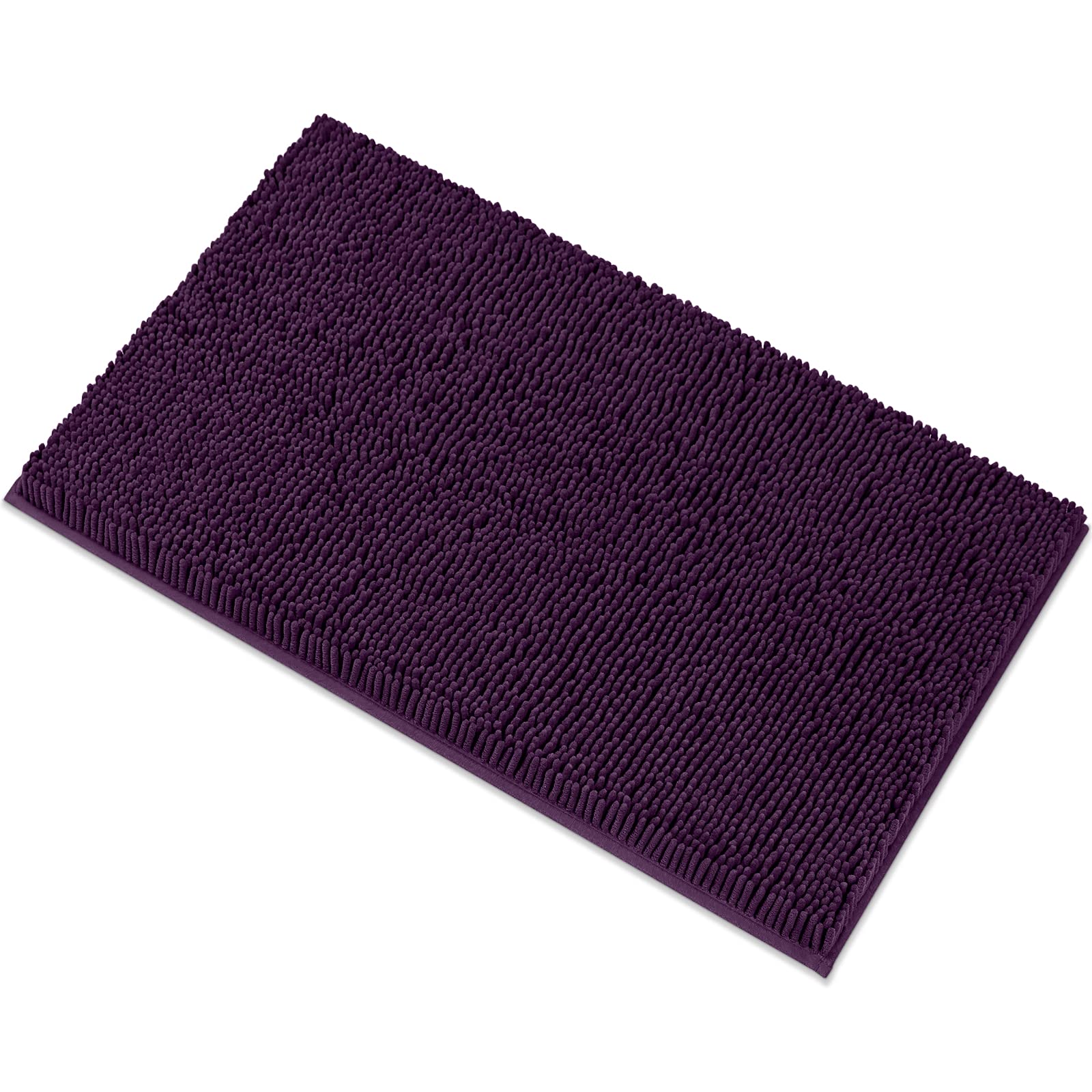 Soft Plush Chenille Bathroom Rug, Absorbent Microfiber Bath Mat, Machine Washable, Non-Slip Grip, Quick-Dry, Thick Shag Carpet G