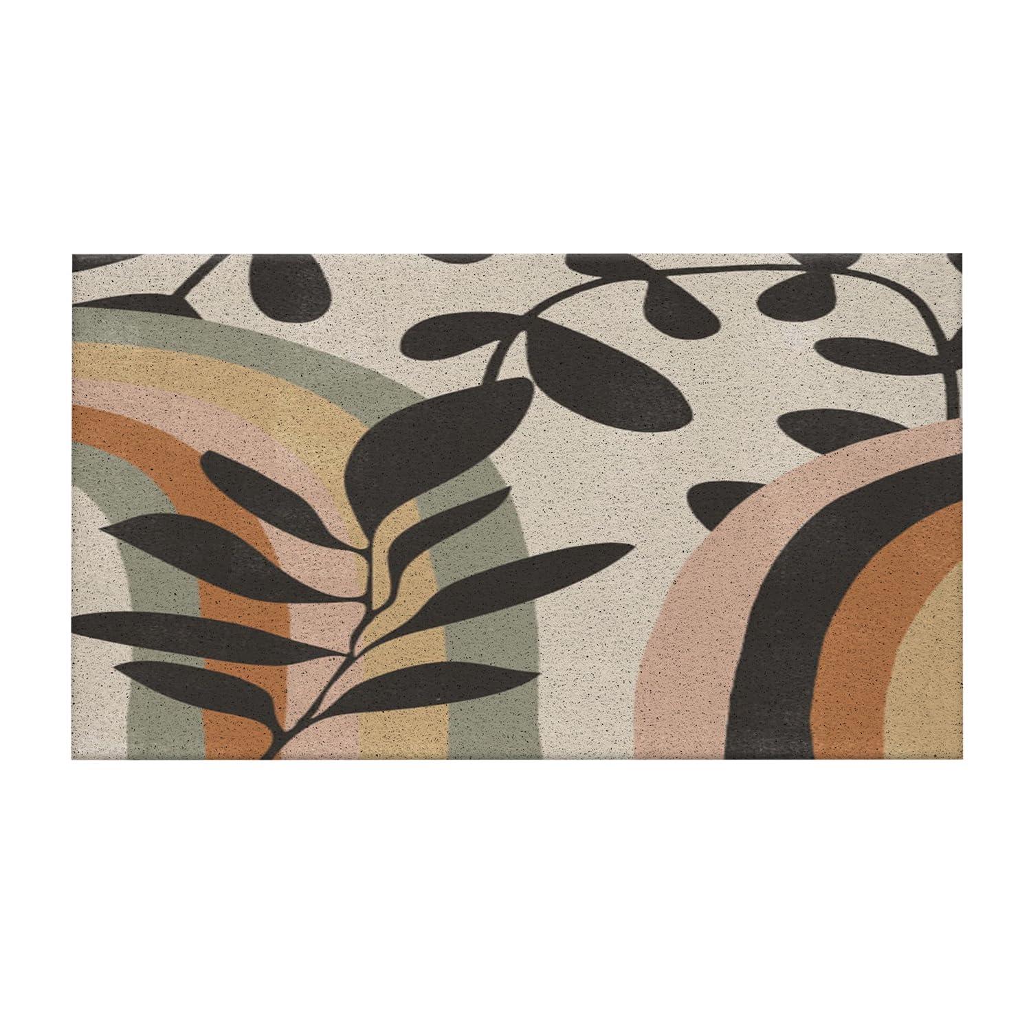 Nogrit Boho Bath Mats For Bathroom, Non Slip Shower Mat For Bathroom Floor, Boho Front Door Mat Outside Entrance, Boho Botanical