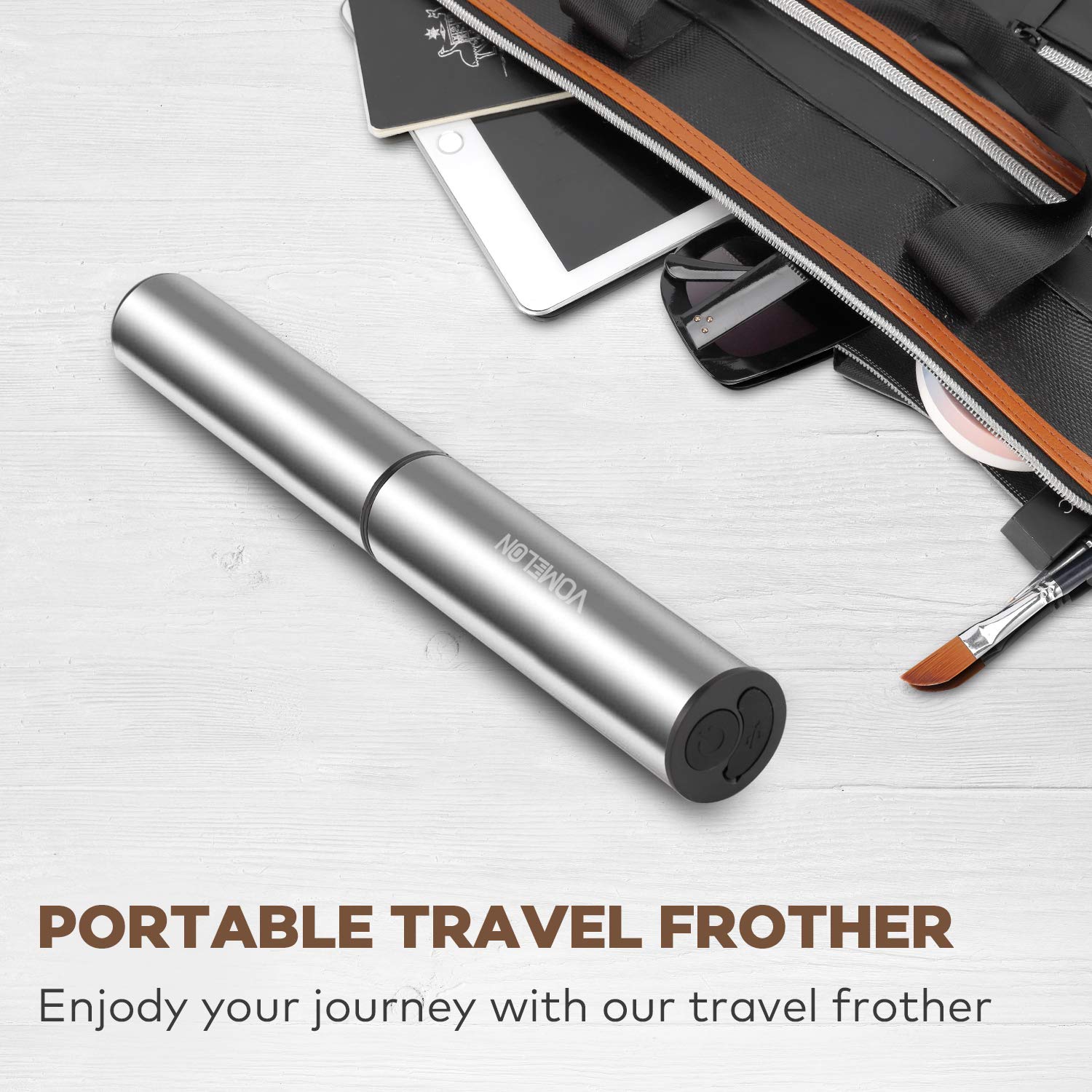 Milk Frother,Rechargeable 3 Speed Electric Coffee Foamer For Travel, Handheld Drink Mixer For Latte, Cappuccino, Coffee, Eggs, H