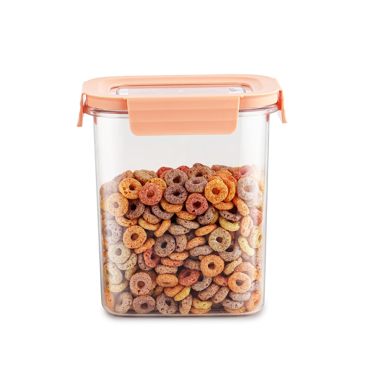 Cello Stylelock Kitchen Storage Container Box 1800 L, Baby Orange | Multipurpose Airtight See Through Plastic Kitchen Storage Or