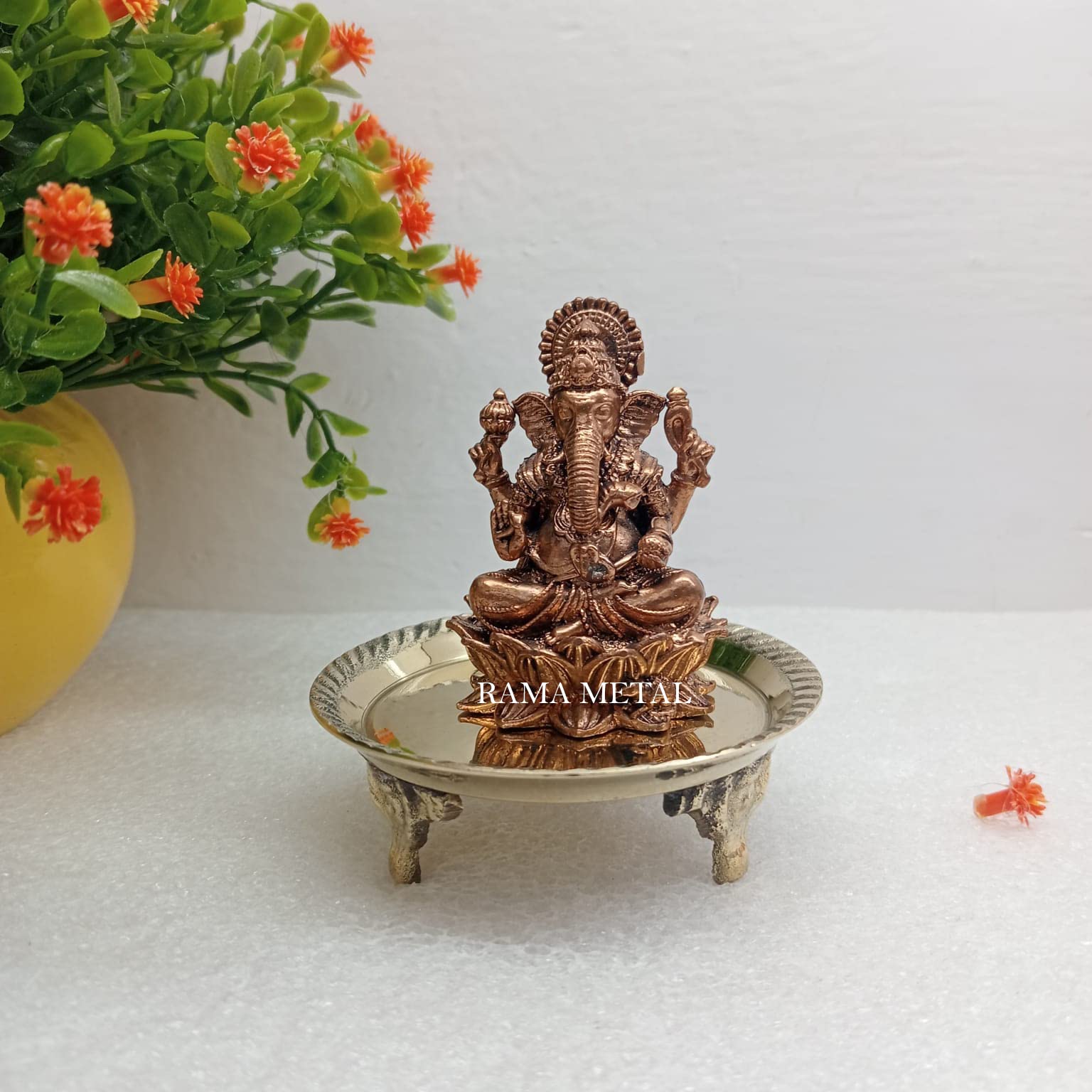 Rama Metal Copper Ganesh Idol