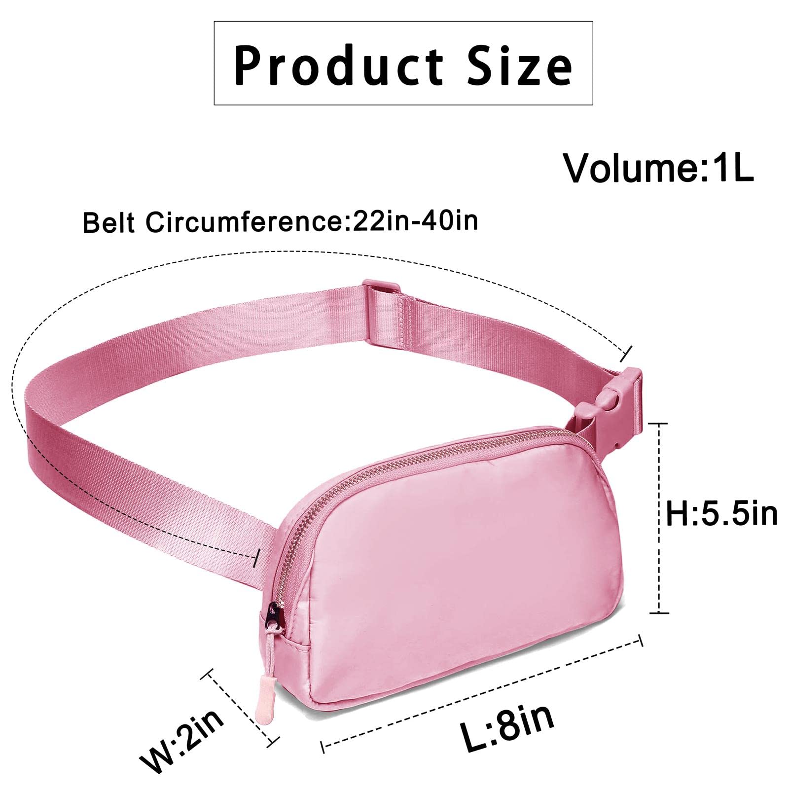 Amazerbst Belt Bag, Fanny Pack, Everywhere Belt Bag,40 Inch Adjustable Strap,Belt Bag For Women And Men,Waterproof