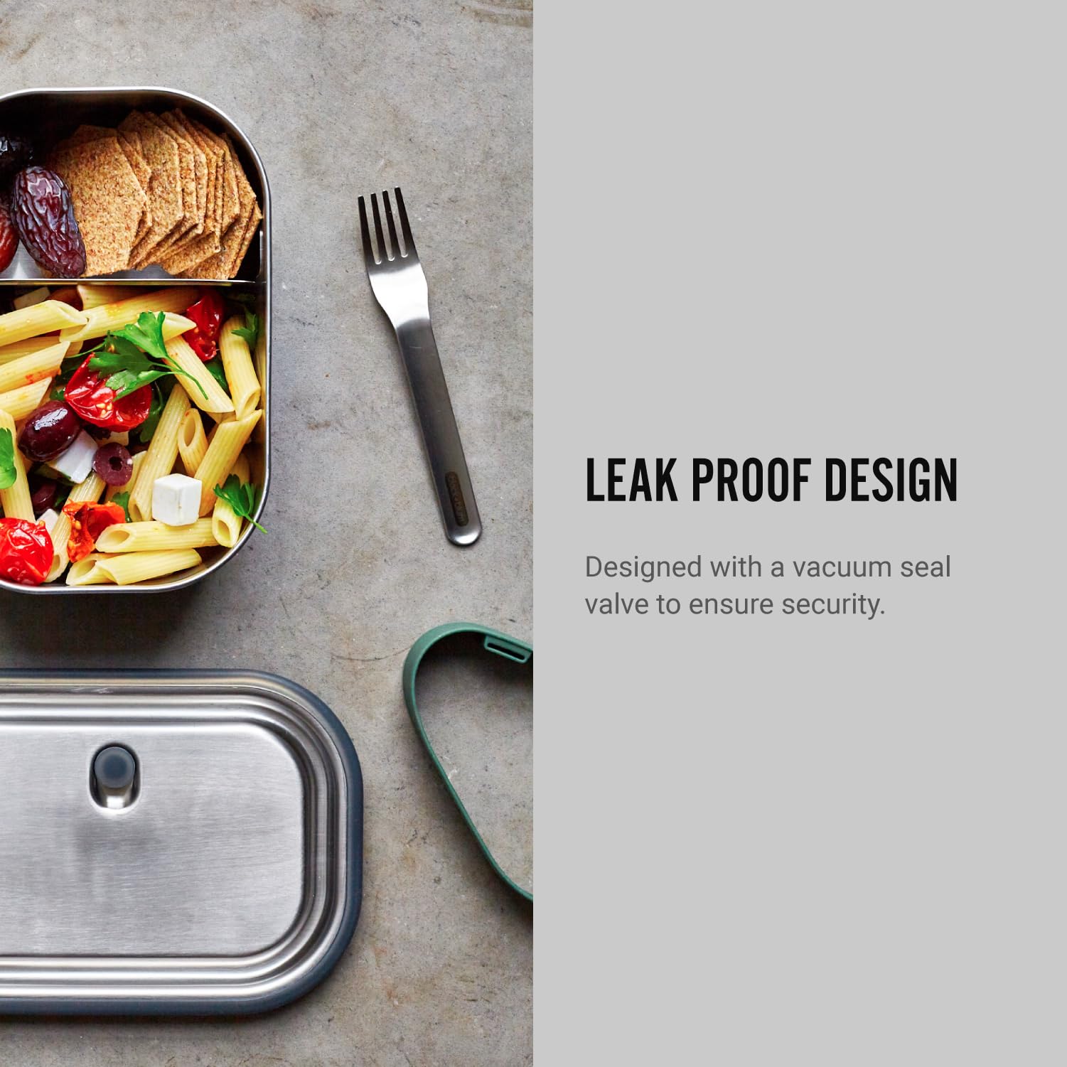 Black+Blum Stainless-Steel Lunch Box | Leak-Proof Oven Safe Plastic Free Meal Prep Lunch Food Container, Olive, 1000Ml / 34 Fl O