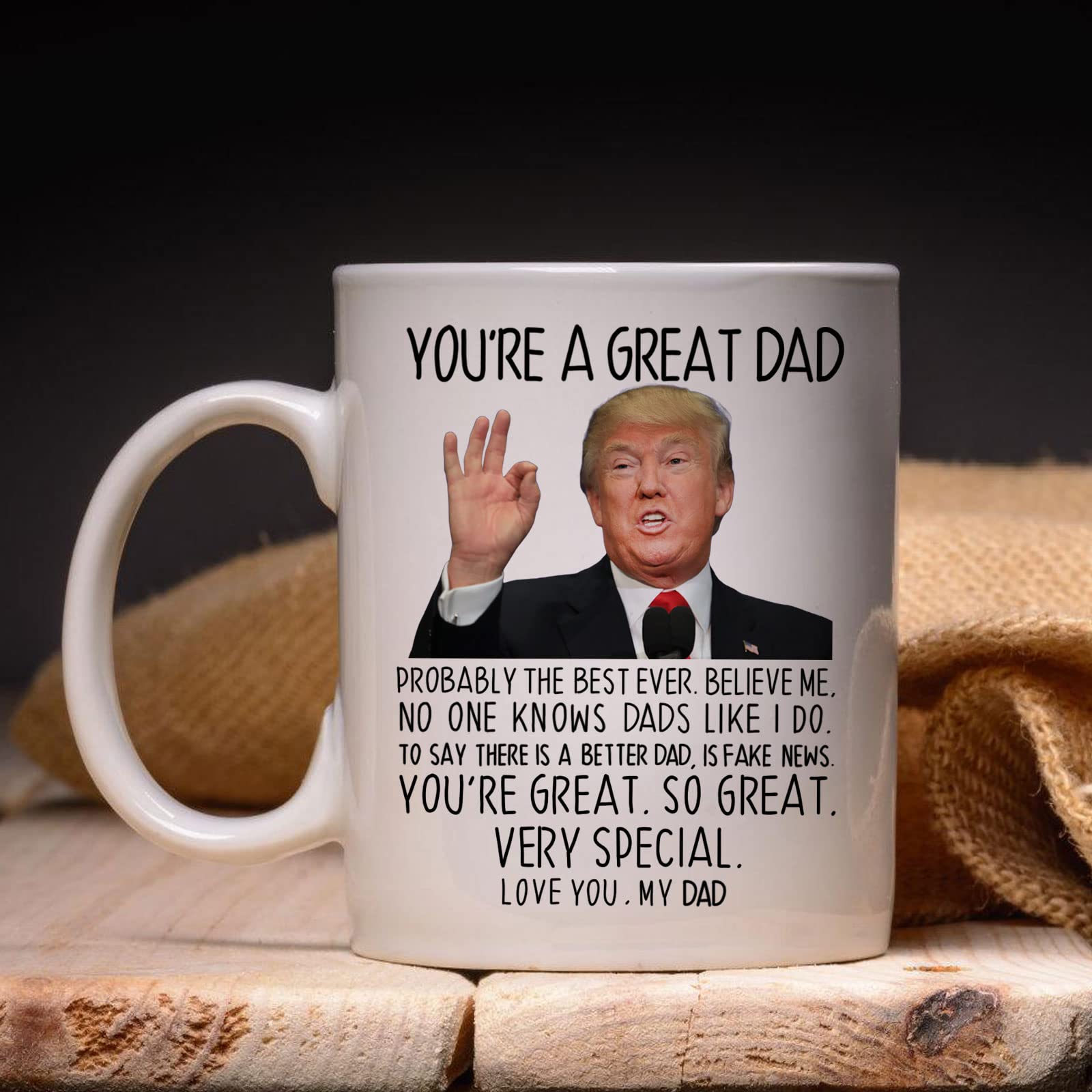 Aurahouse Funny Dad Gifts From Daughter Son, You'Re A Great Dad Coffee Mug, Dad Birthday Gifts, Gag Gifts For Dad, Father'S Day