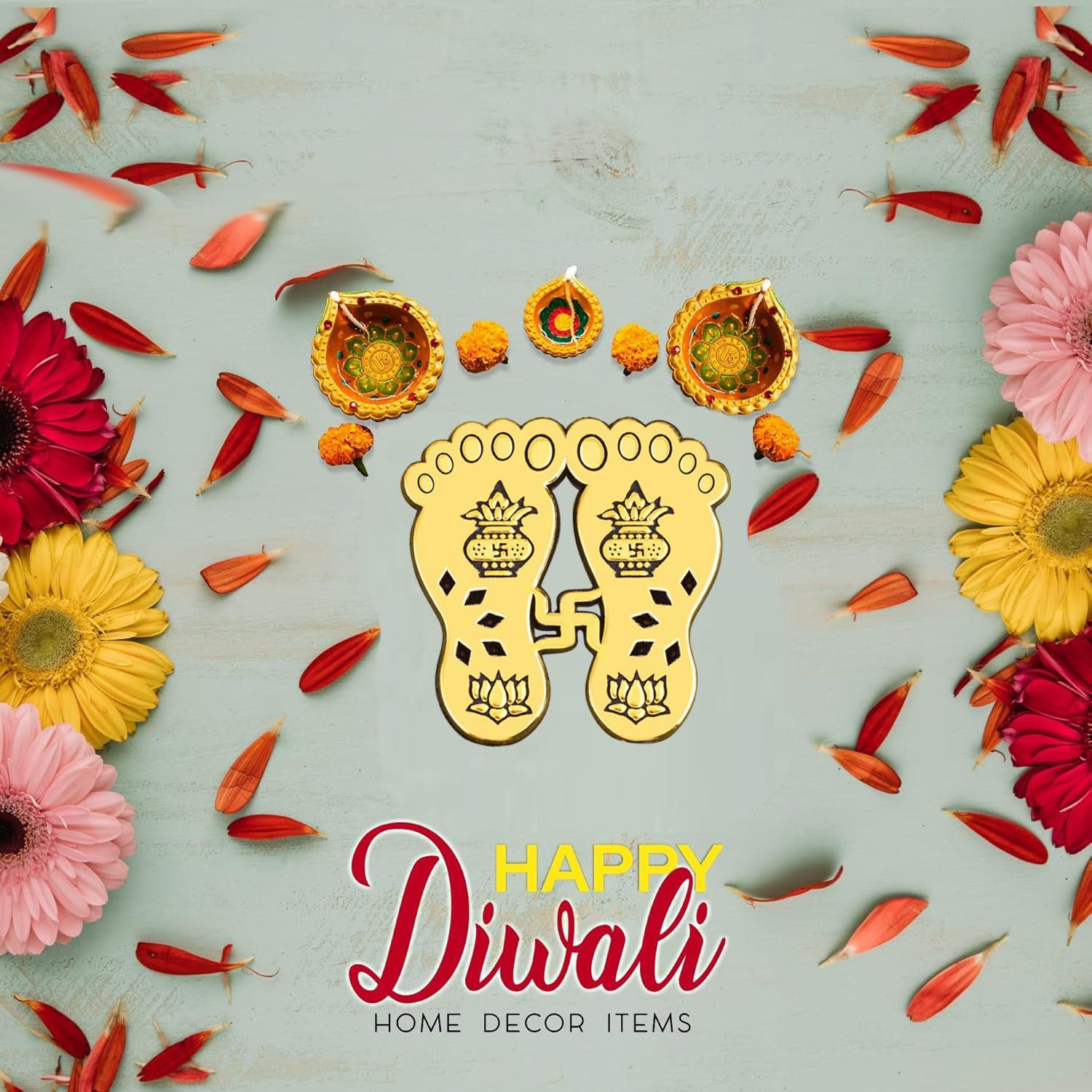 Kitlyn Laxmi Ganesh Idol, Ganesh Laxmi Murti, Laxmi Ji Feet Sticker, Lakshmi Murti, Ganesh Idol For Home Dcor, Laxmi Ganesh Vast