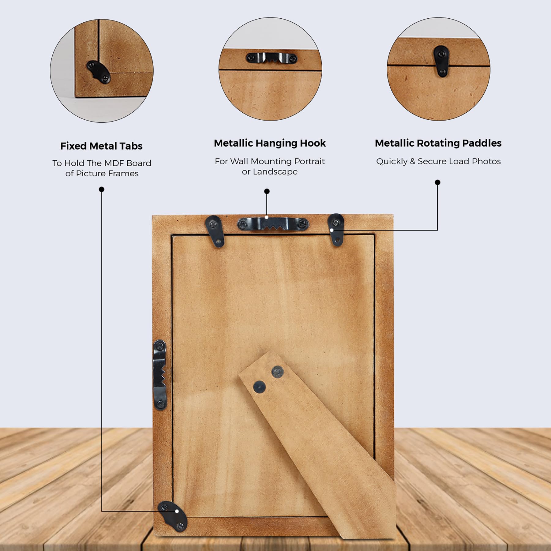 Handicrafts Home 5x7 Picture Frames Pack of 2 - Classic Collection Handcrafted Photo Frames, Perfect for Wall & Tabletop Display