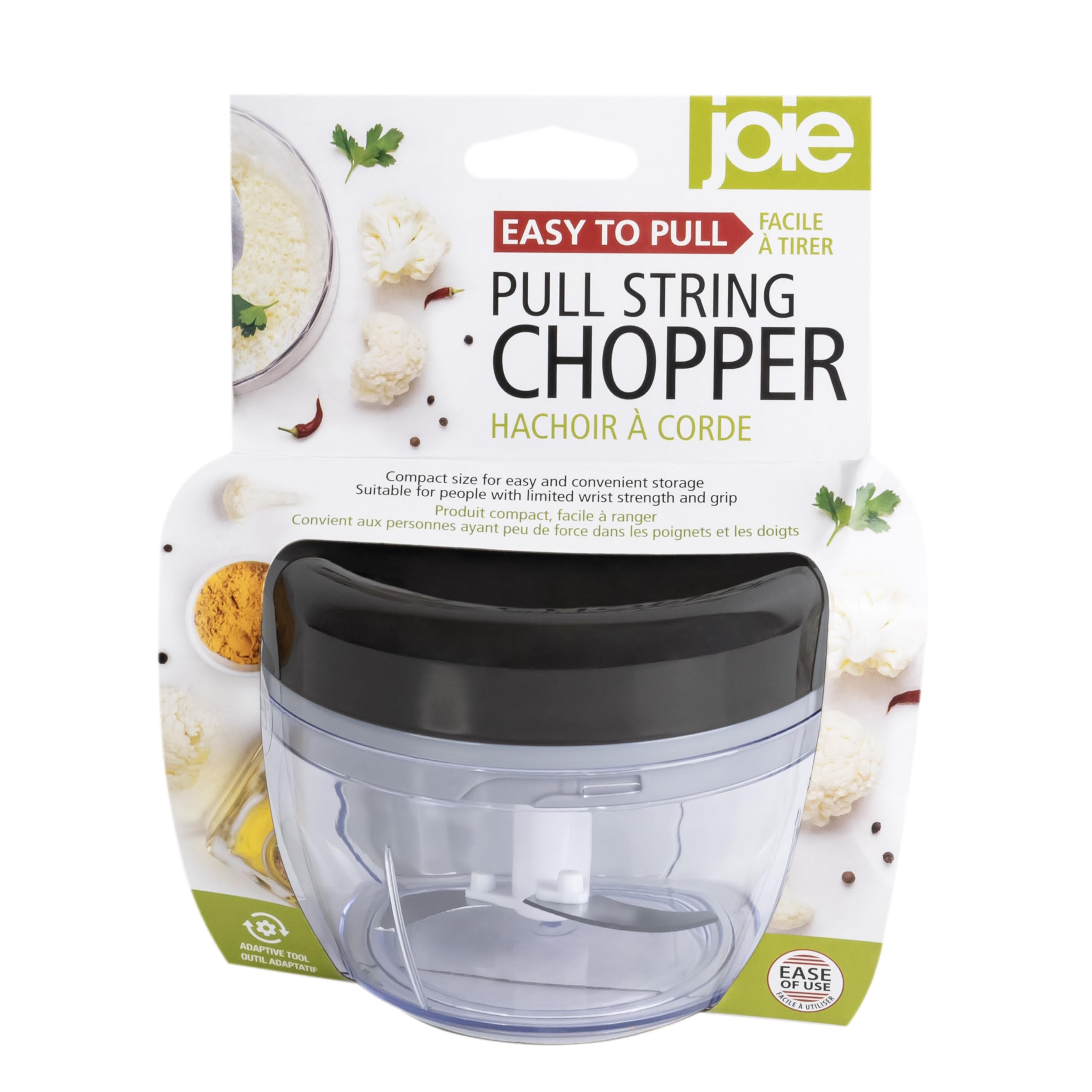 Joie Pull String Chopper, Stainless Steel, Black, 1 Count