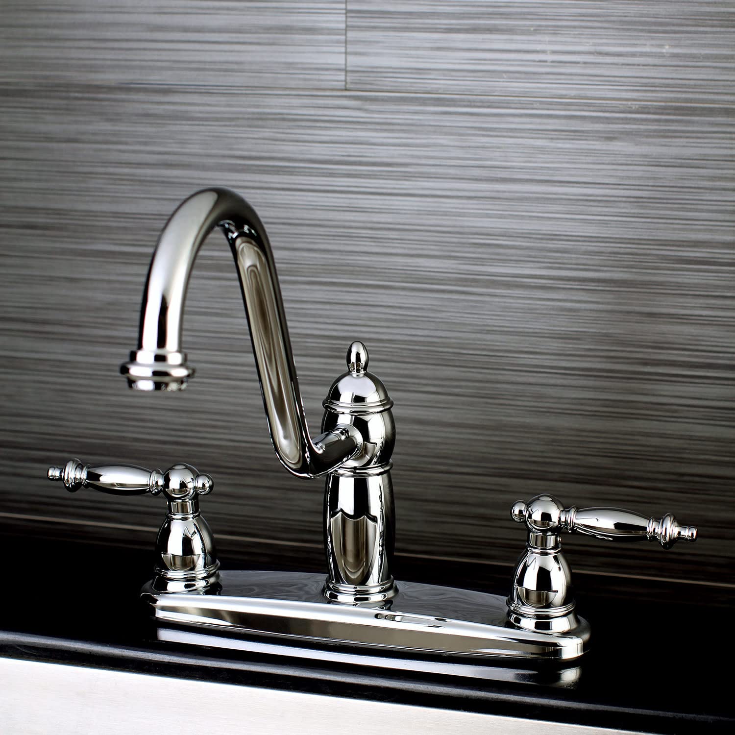 Kingston Brass Kb7118Tlls Templeton Centerset Kitchen Faucet, Brushed Nickel