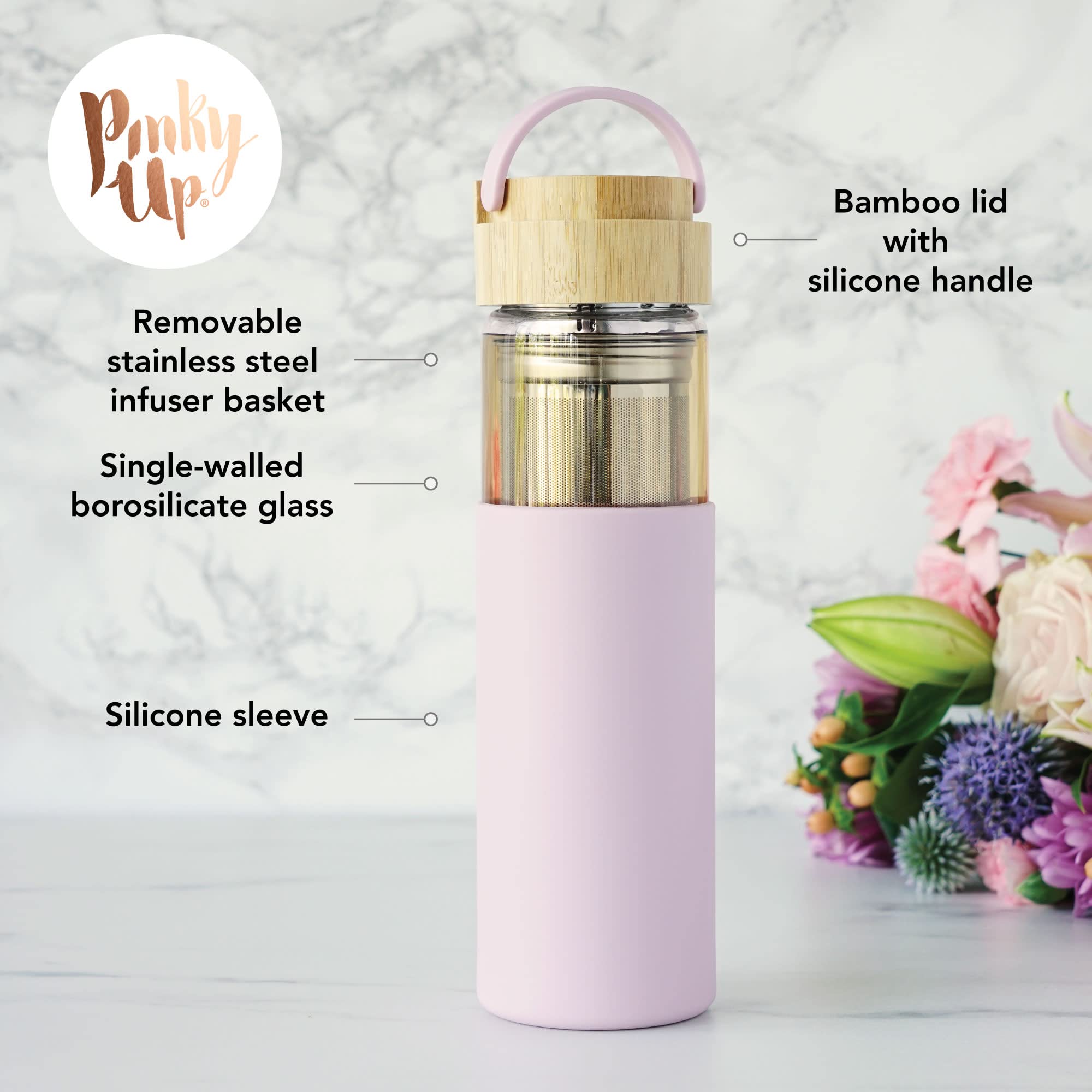 Dana Glass Travel Mug In Lavender By Pinky Up
