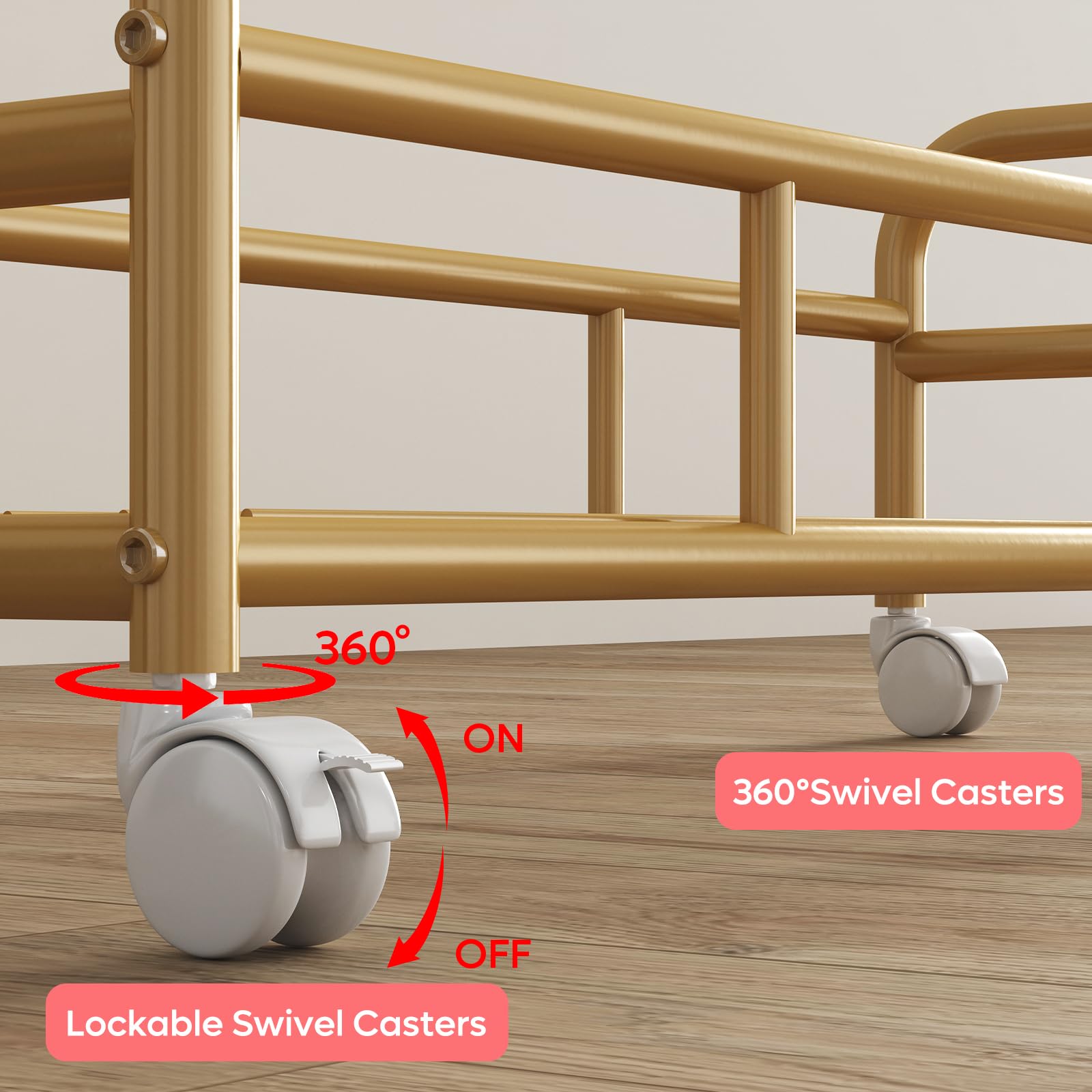Bestier Kids Dress Up Rack, Adjustable Rack Height For Kids Clothes Rack, Bottom Storage Shelf With Wheels, Metal Dress Up Rack