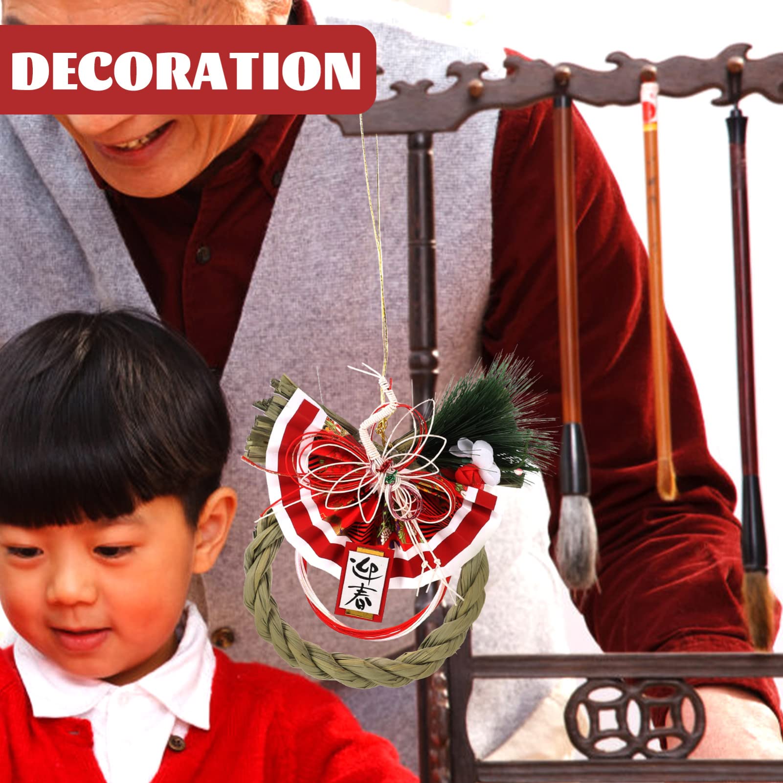 PRETYZOOM New Year Door Pine Pendant Chinese New Year Pendants Ornament Japanese Restaurant s Ornament Spring Home Decor Chinese