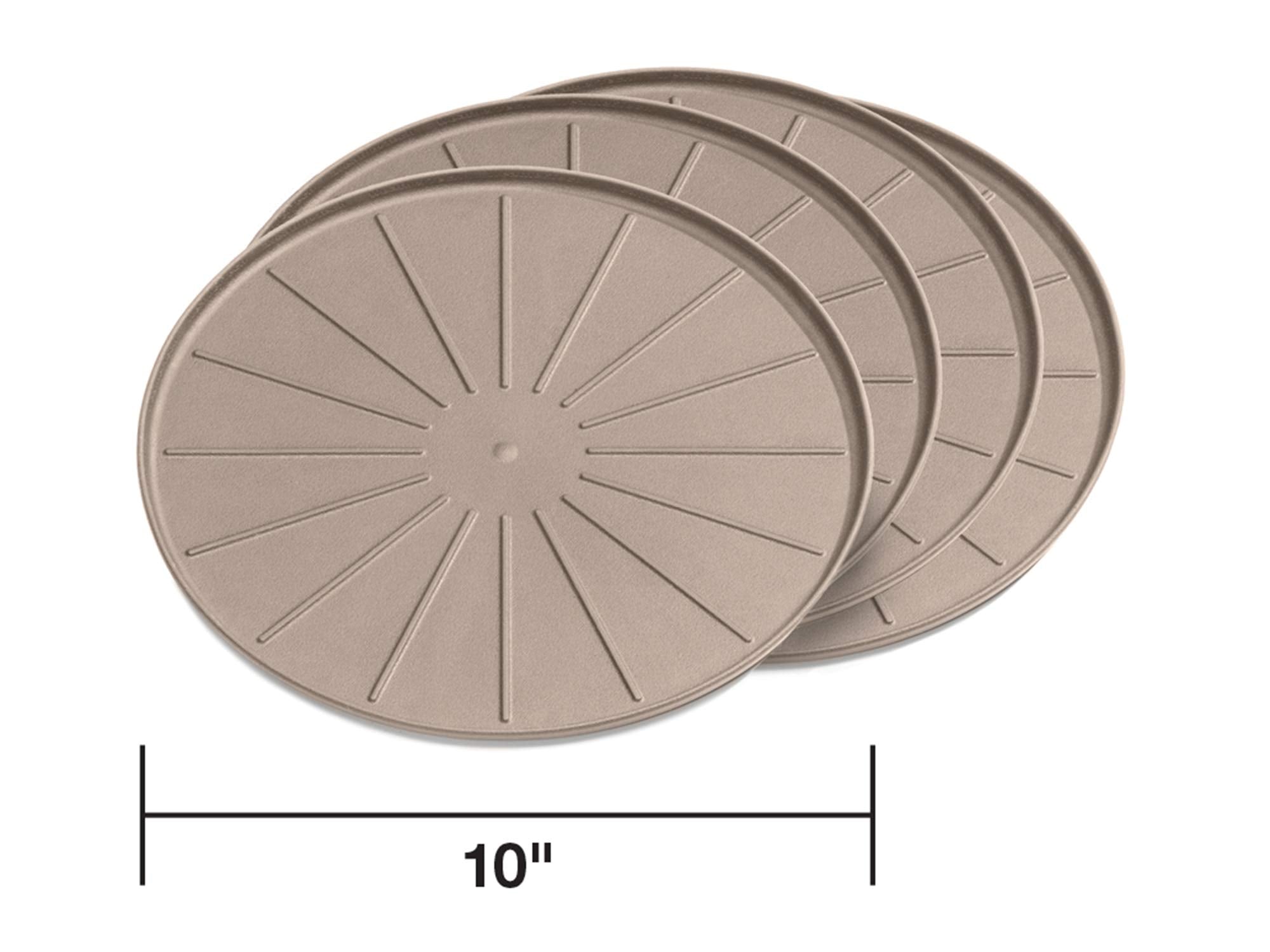 Weathertech 10'' Coasters For Home Surfaces, Anti-Skid, No-Slip Knibs - Set Of 4, Tan - (8A10Csttn)