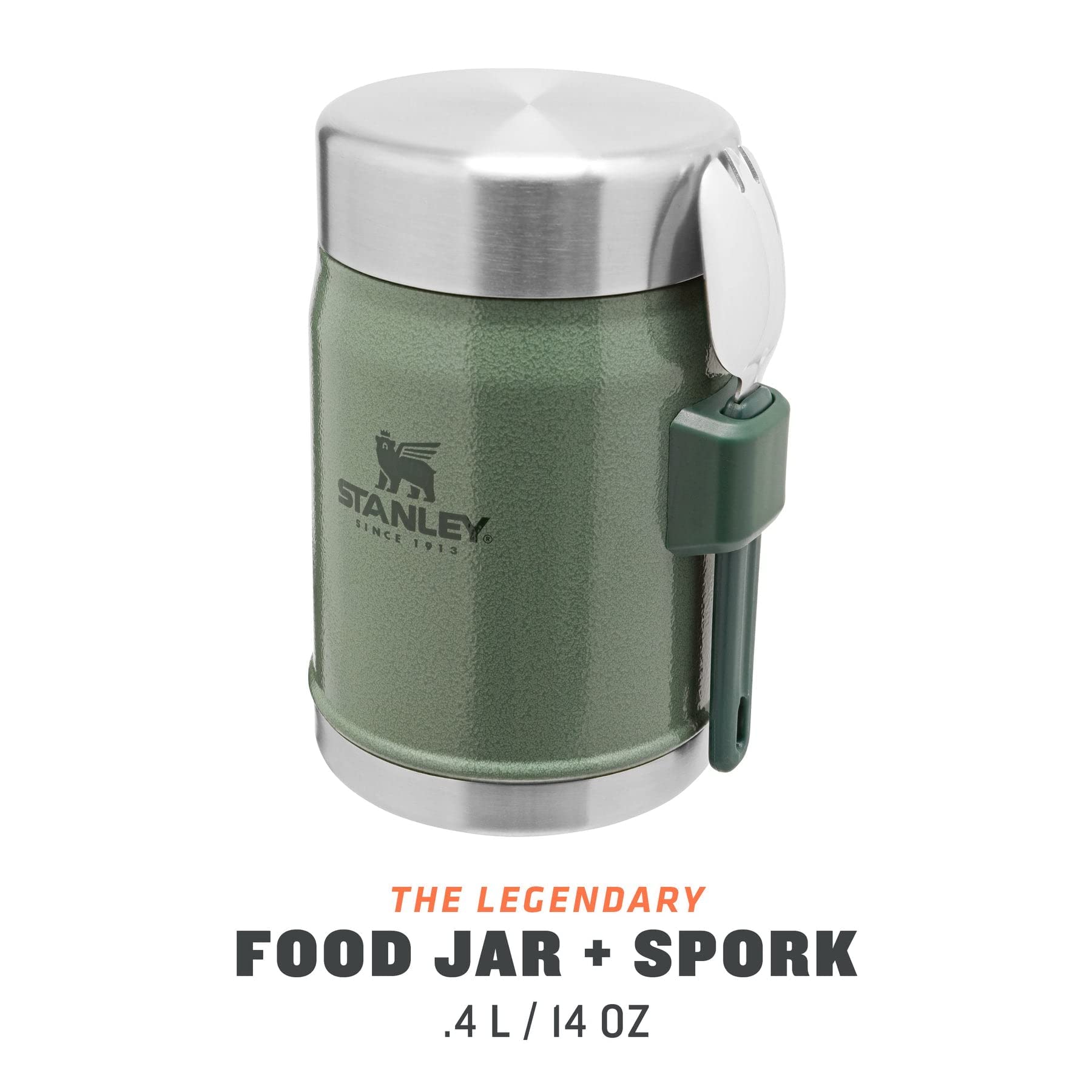 Stanley Classic Legendary Food Jar 0.4L With Spork - Keeps Cold Or Hot For 7 Hours - Bpa-Free Stainless Steel Soup Flask - Leakp