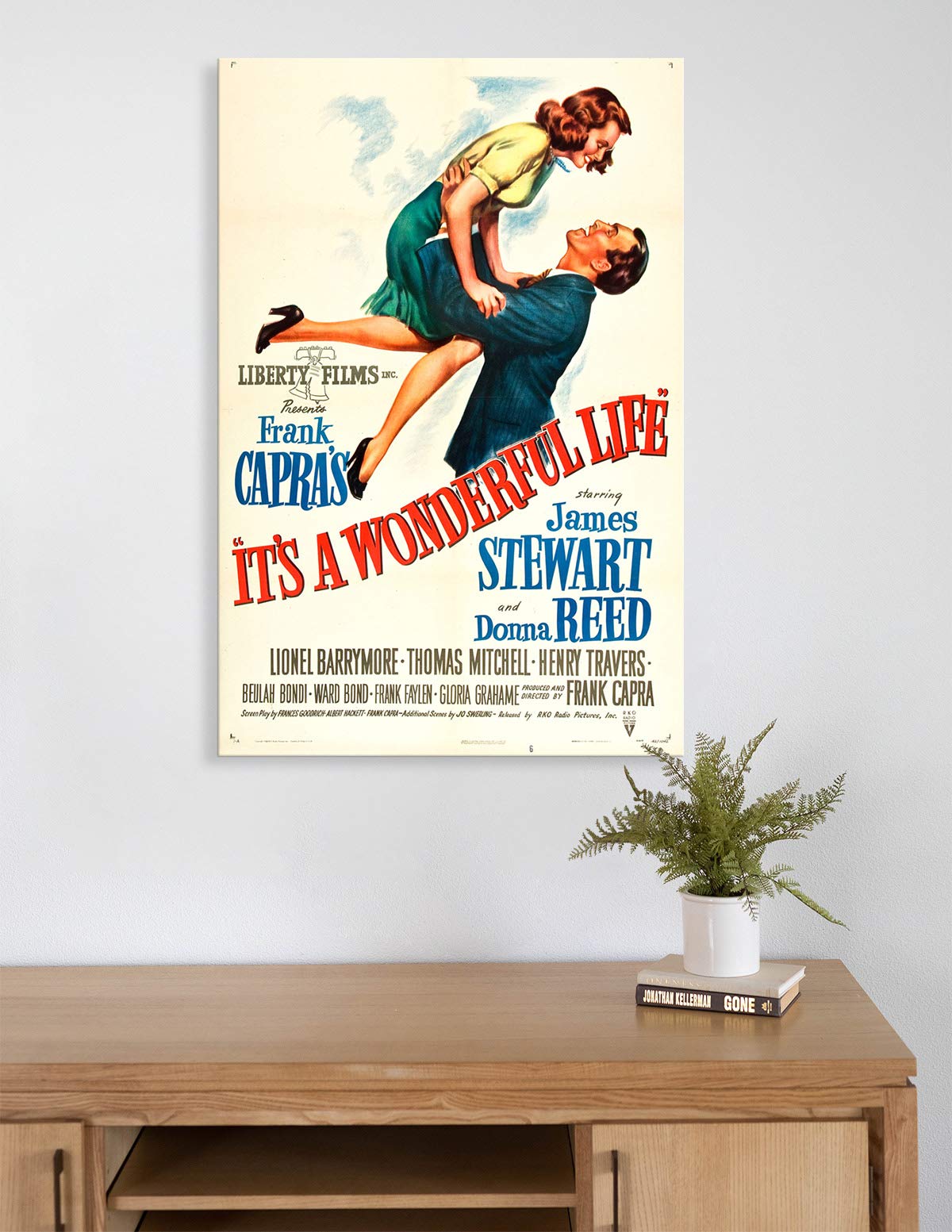 Artprints1Stop Canvas Print Wall Art - It'S A Wonderful Life Vintage Movie Poster - 12X18 Inches