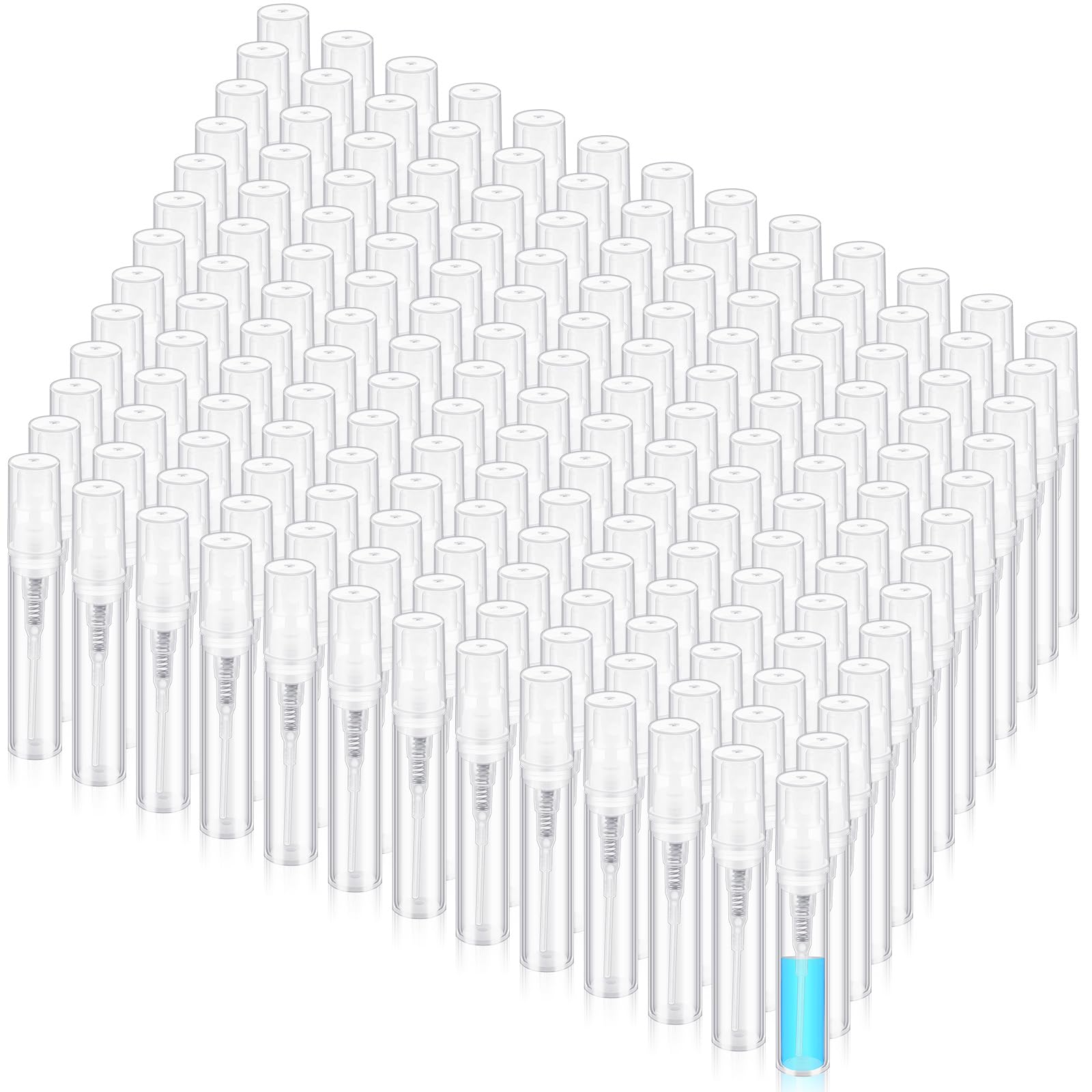 Zhehao 200 Pcs Mini Spray Bottles 3 Ml Clear Plastic Perfume Bottles Refillable Fine Mist Perfume Atomizer Portable Empty Sample