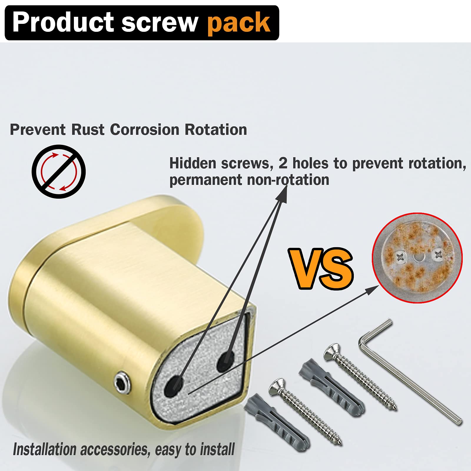 Random Brushed Gold Towel Bar Set 4 Piece Bathroom Hardware Set Include 18 Inch Towel Holder Toilet Paper Holder And 2 Towel Hoo