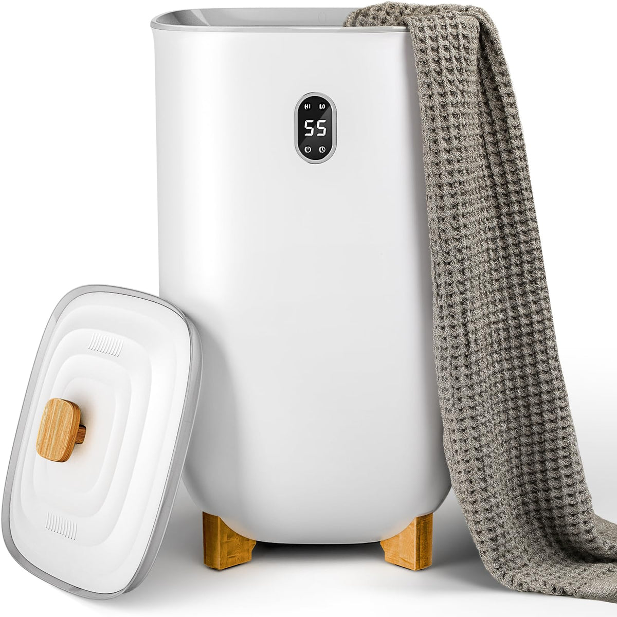 Aglucky Towel Warmer For Bathroom, 40L Large Towel Warmers Bucket With 2 Heating Modes, Lcd Screen, 20/40/60/90 Min Auto Shut-Of