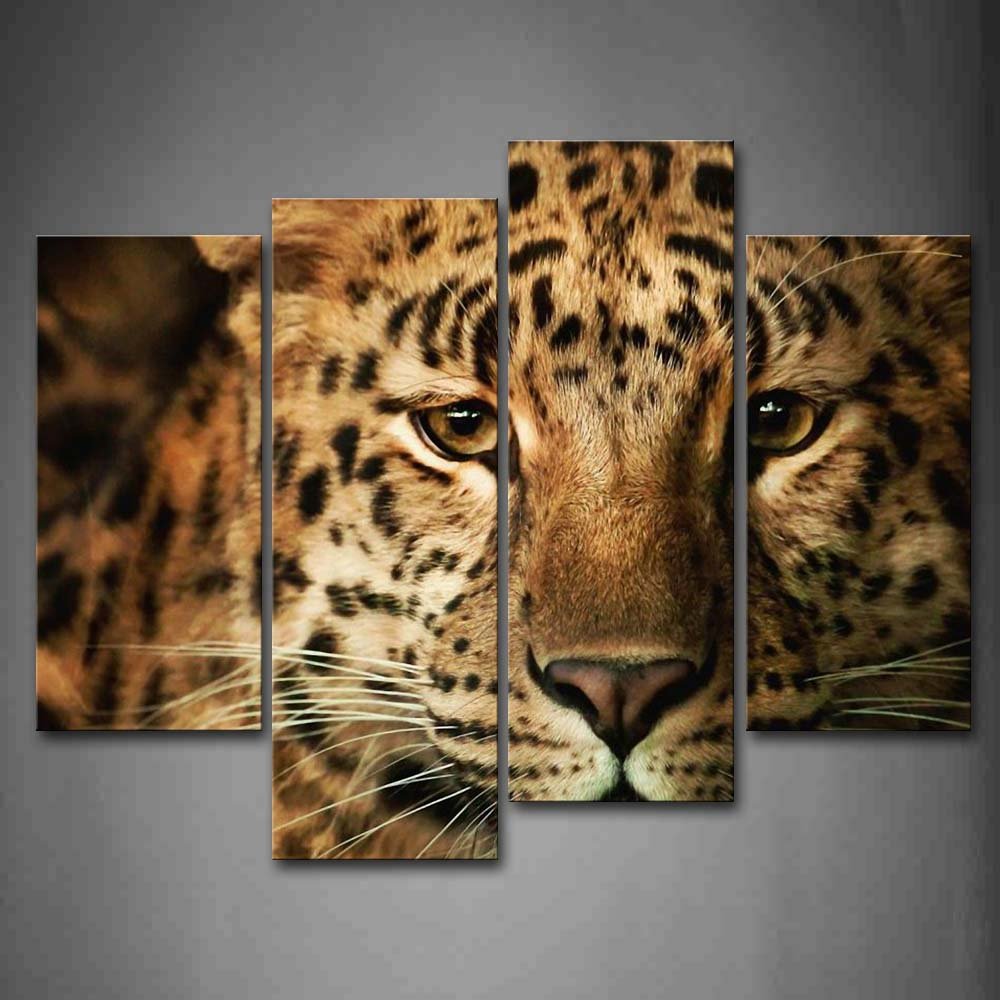 Leopard Wall Art Cheetah Painting Pictures Print On Canvas Animal The Picture For Home Modern Decoration