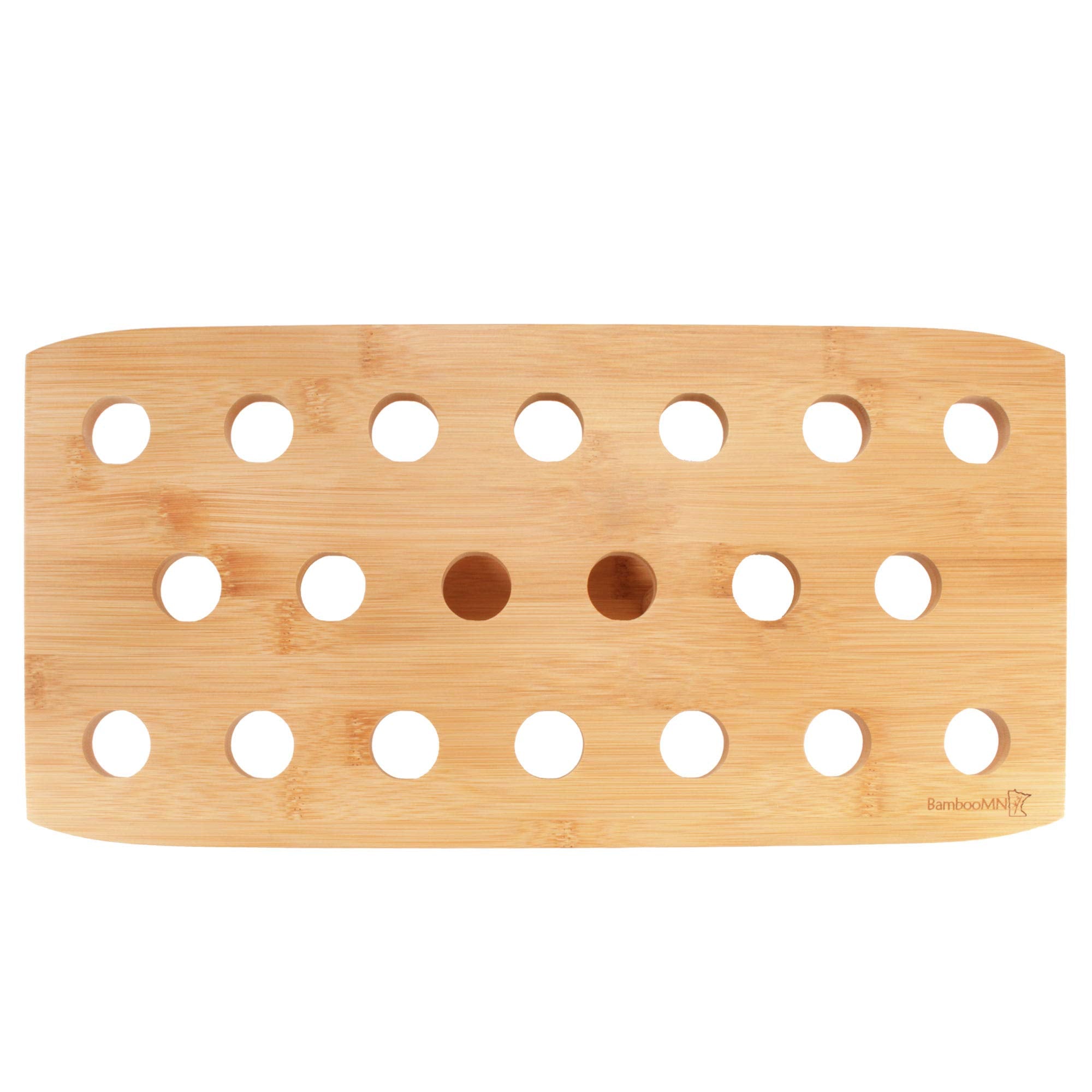 Bamboomn 16.3 Inch Natural Bamboo Wide Oblong Food Cone Display Tamaki Stand For Restaurants, Catered Events, Party Or Buffets,
