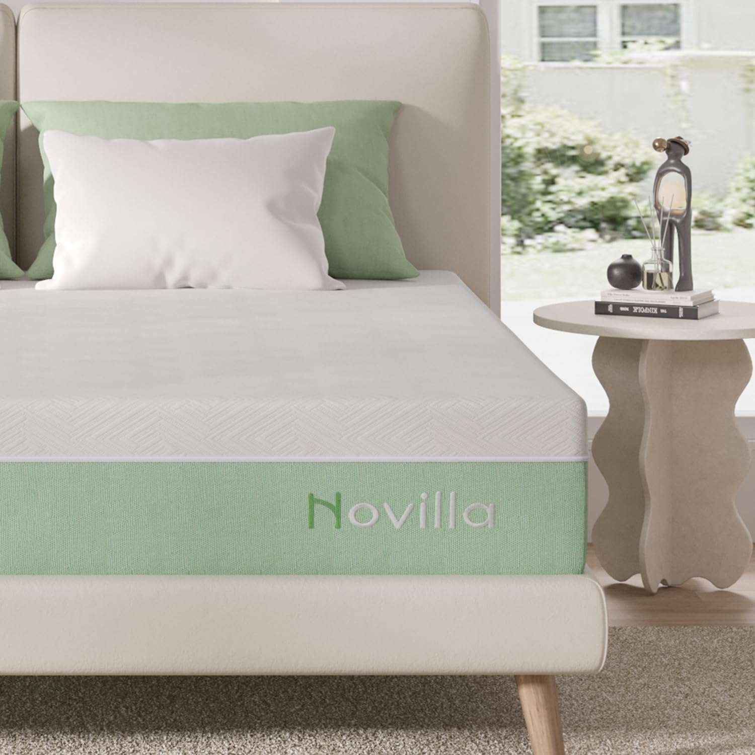 Novilla Mattress Xl Twin Size,12 Inch Gel Memory Foam Mattress In A Box For Cool Night & Motion Isolation,Medium Firm Feel Bed M