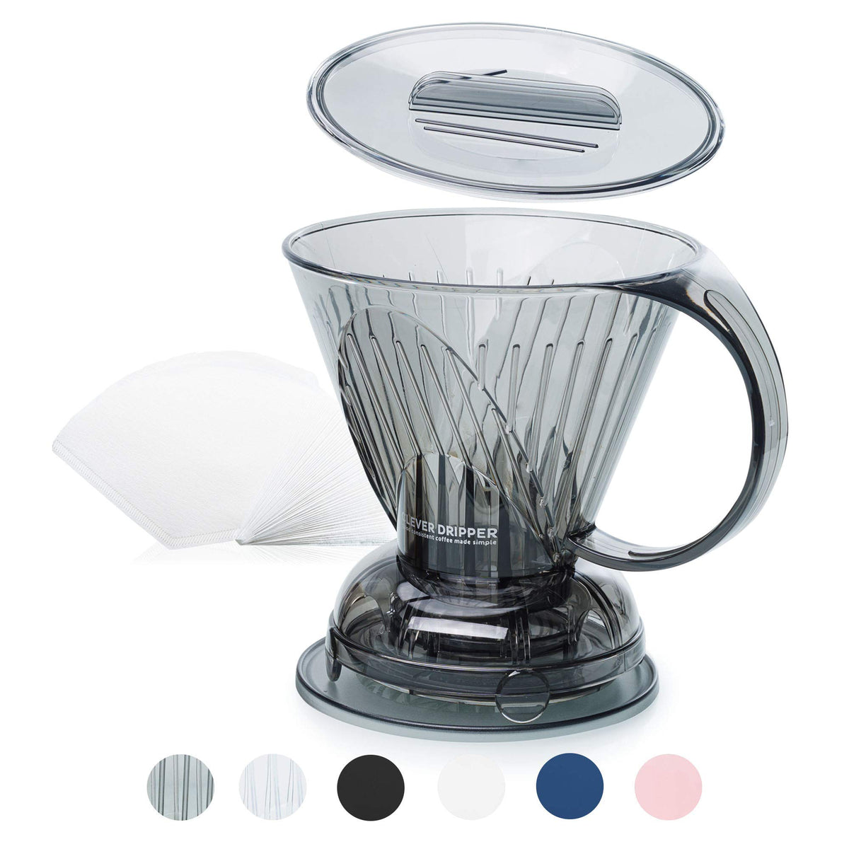 Clever Coffee Dripper And Filters, Large 18 Oz (Cloud)| Barista'S Choice| Safe Bpa Free Plastic|Includes 100 Filters