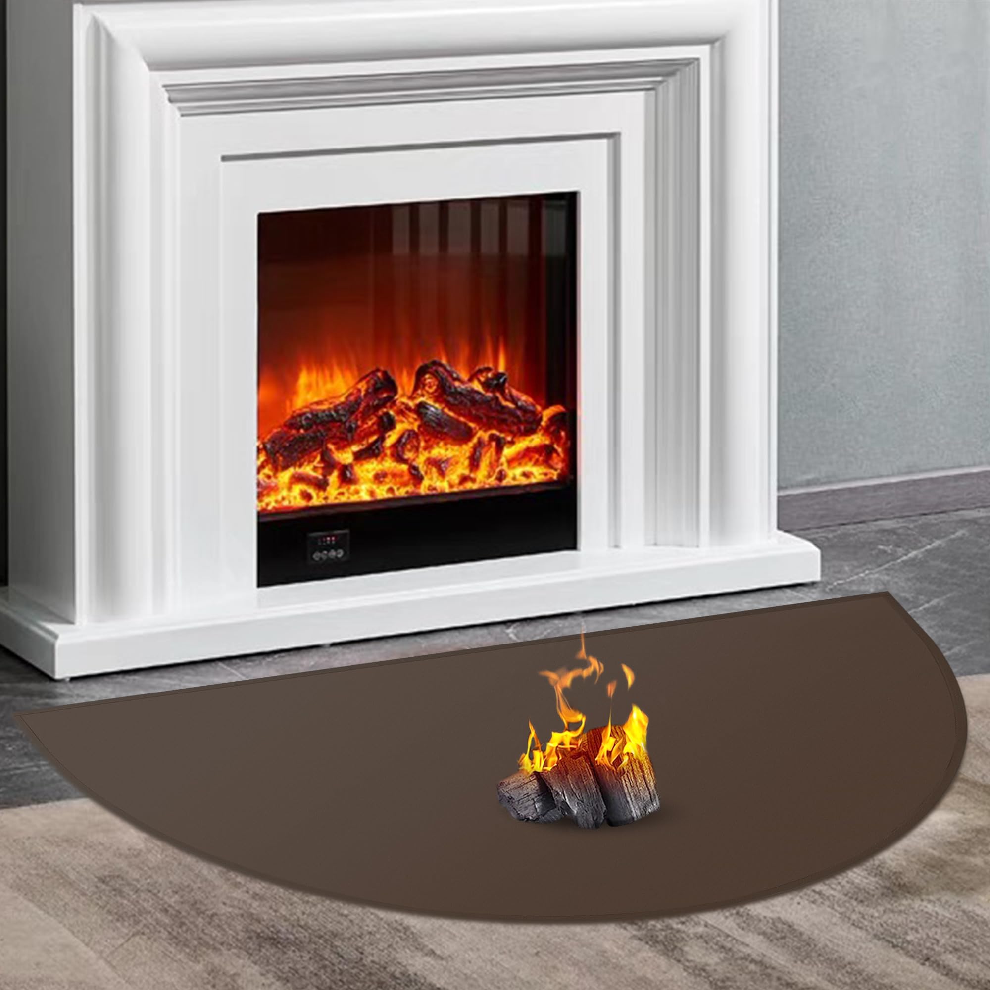 Hearth Rugs For Fireplaces Fire Resistant, 48 X 28 Inch Fireproof Fireplace Mat Hearth Rug, Hearth Pads For Wood Stove Fireplace