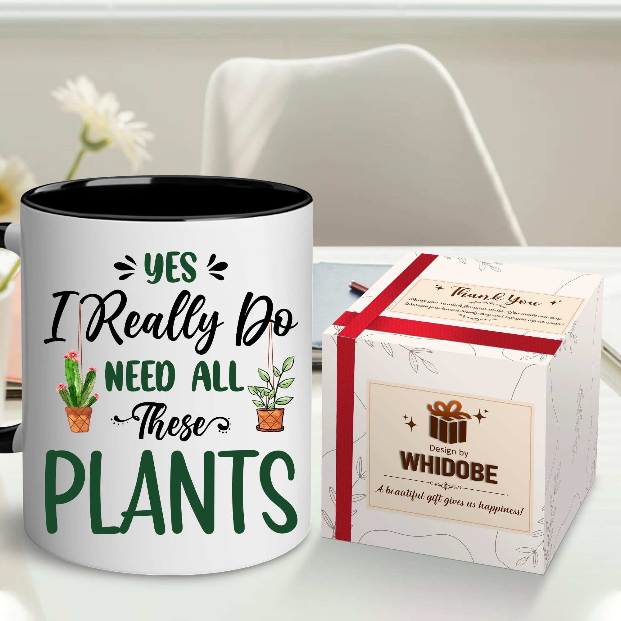 Whidobe Plant Mug For Plant Lovers, Gift For Gardeners, Gardening Gifts For Women, Men, Yes I Really Do Need All These Plants Mu