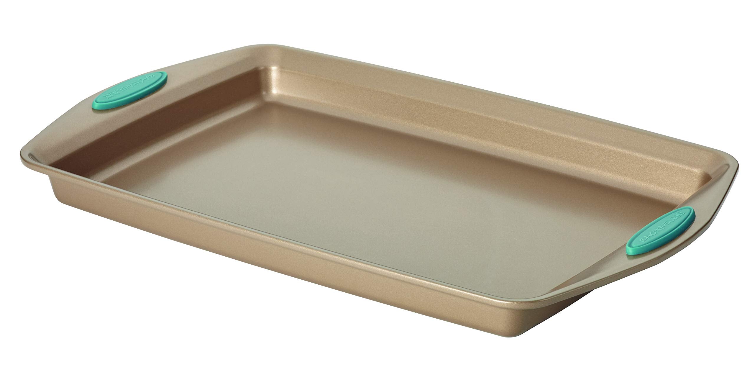 Rachael Ray Cucina Bakeware Set Includes Nonstick Cake Cookie Baking Sheet And Muffin Cupcake Pan, 4 Piece, Latte Brown With Aga