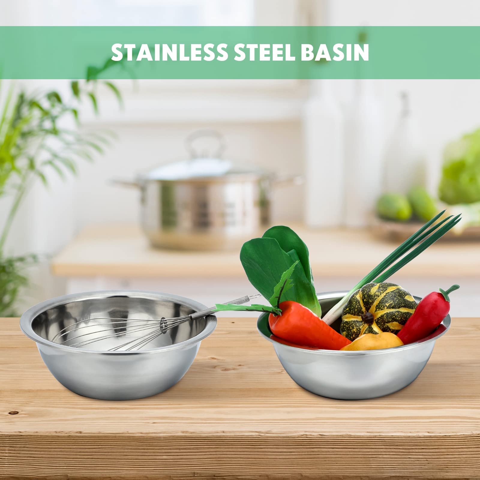 Pinkunn Set Of 12 Stainless Steel Mixing Bowls Bulk Nesting Metal Salad Bowls Food Mixing Bowls Baking Prep Reusable Large Bowl