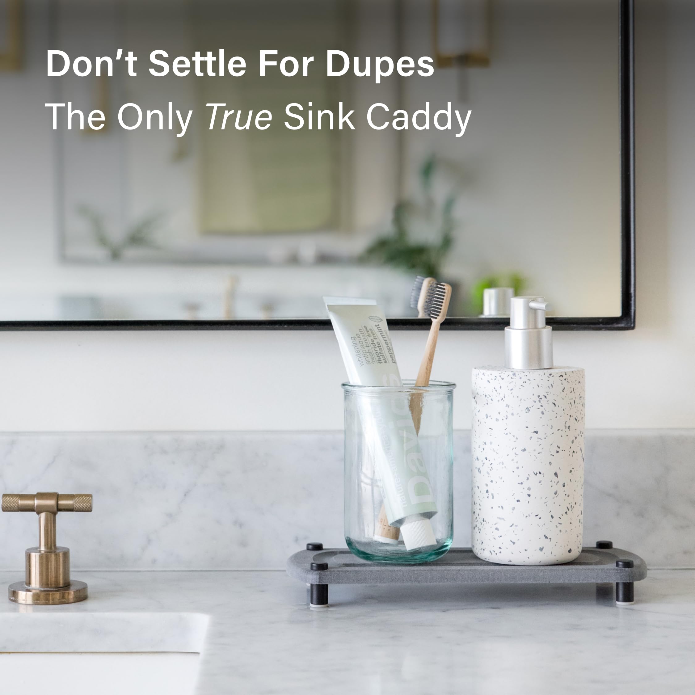 Dorai Home Sink Caddy - Dries Instantly And Prevents Moisture Buildup - Stainless Steel Feet With Rubber Bottom - Functional Des