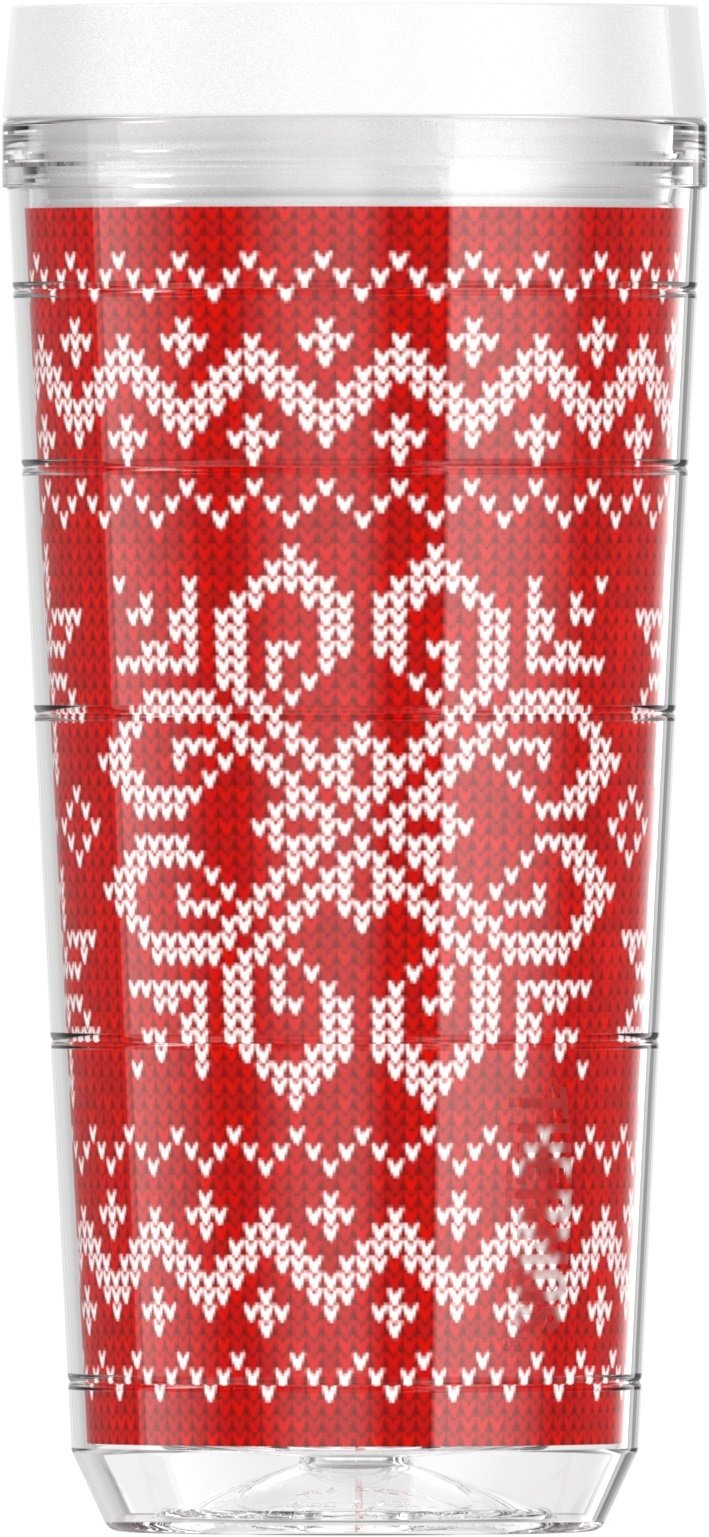 Thermos 16 Ounce Eastman Tritan Double Wall Tumbler, Holiday Sweater