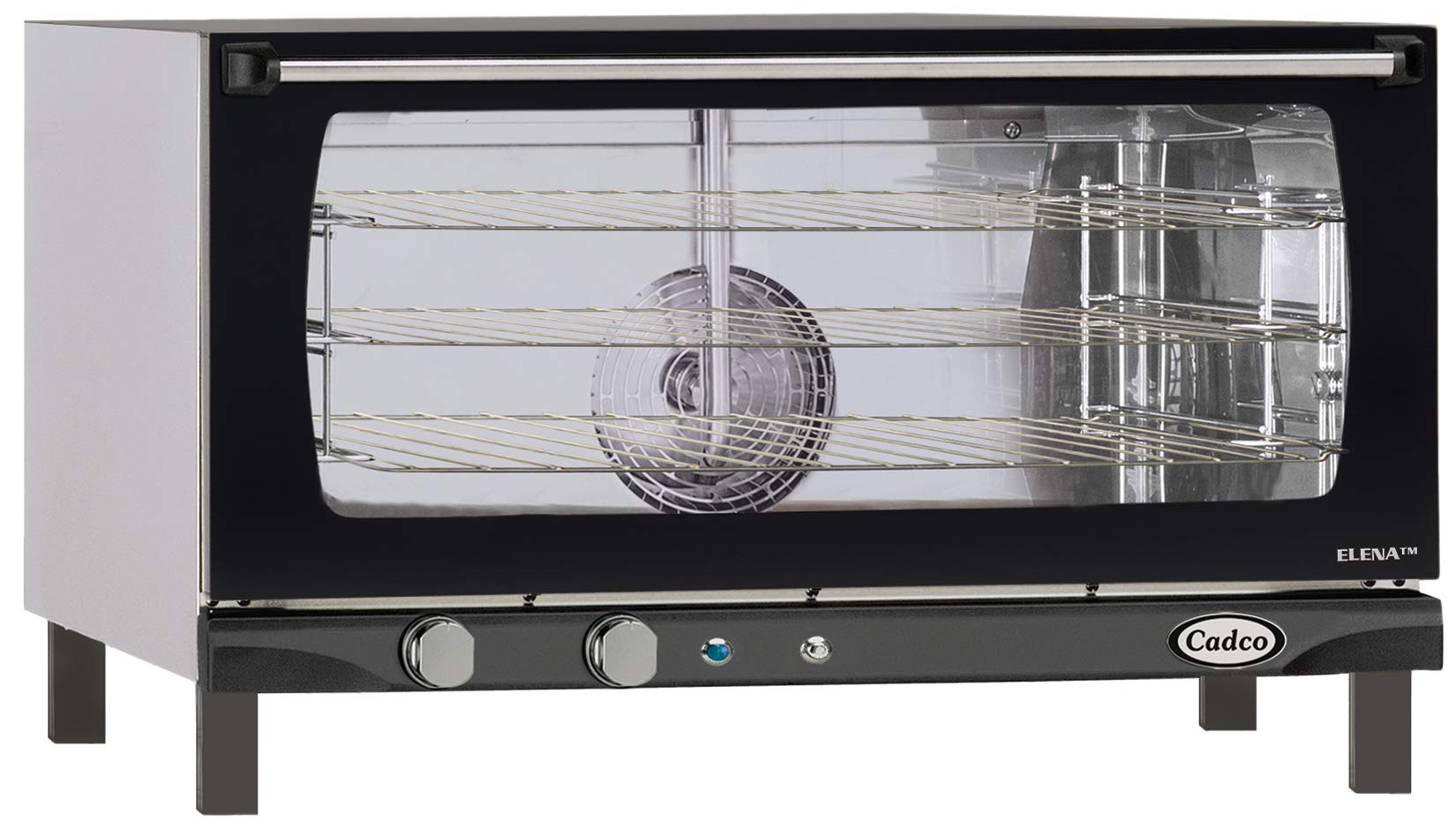 Cadco XAF-183 Full-Size Heavy-Duty Countertop Convection Oven, 31-1/2 Stainless Steel with Humidity Control, 3 Shelves, Manual C