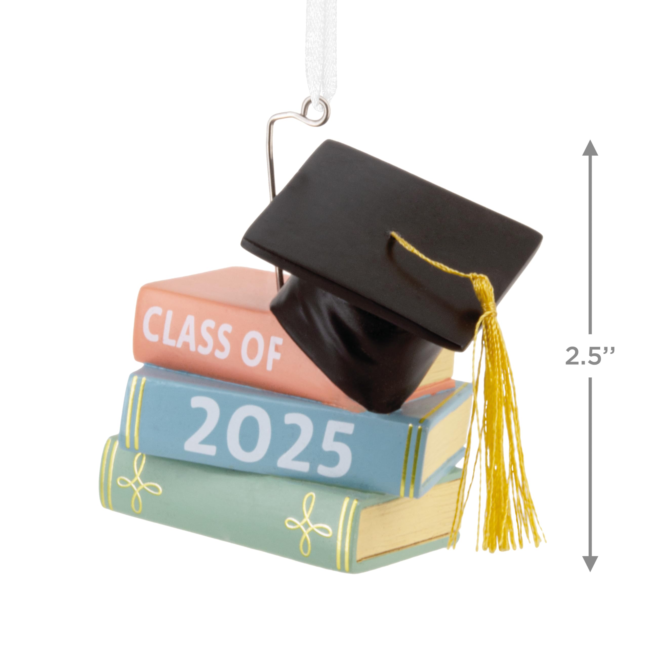 Hallmark Graduation Cap and Books Class of 2025 Christmas Ornament, Graduation Gifts