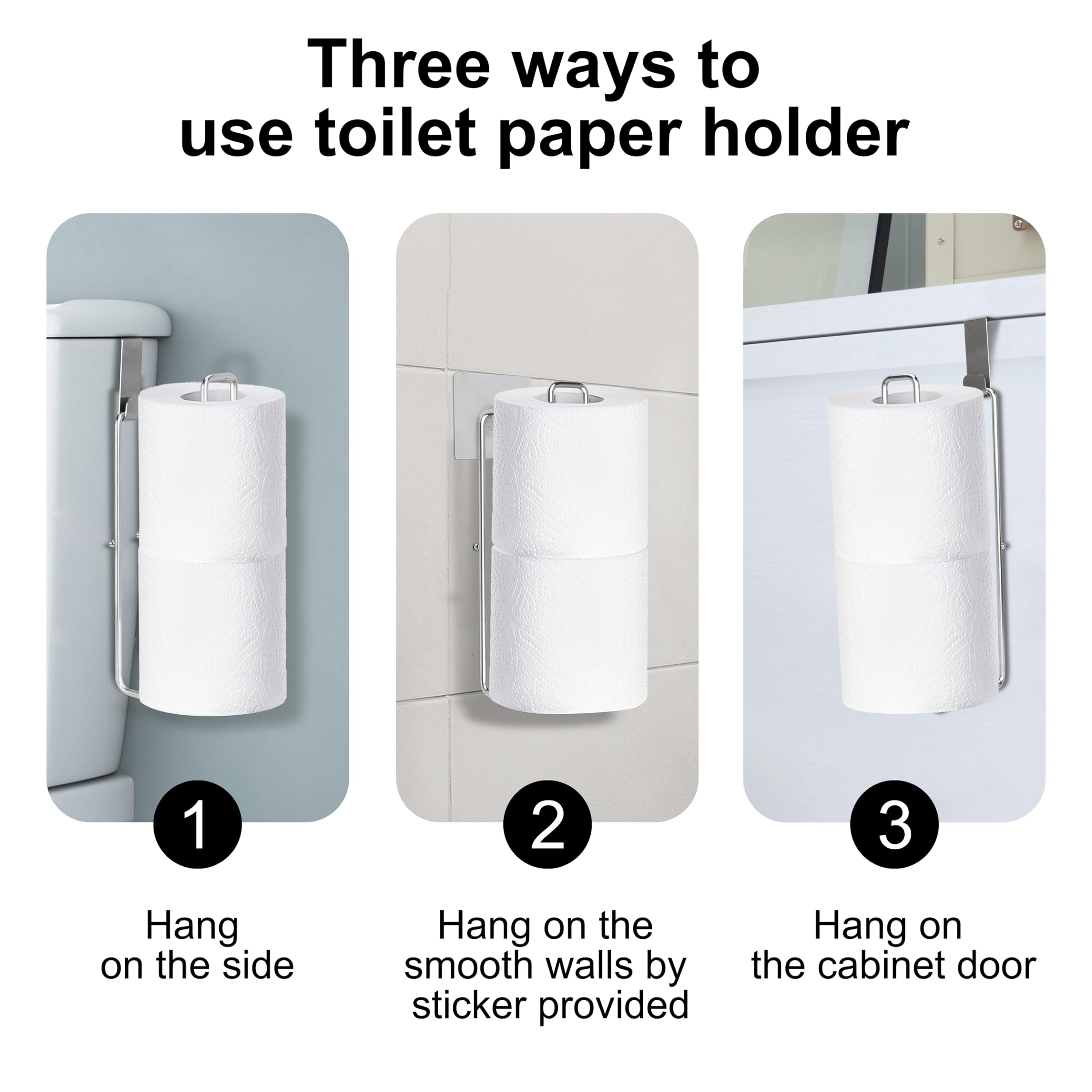 Toilet Paper Holder, Over The Tank Toilet Paper Holder, Toilet Paper Roll Holder For 2 Rolls, Bathroom Toilet Paper Holder With