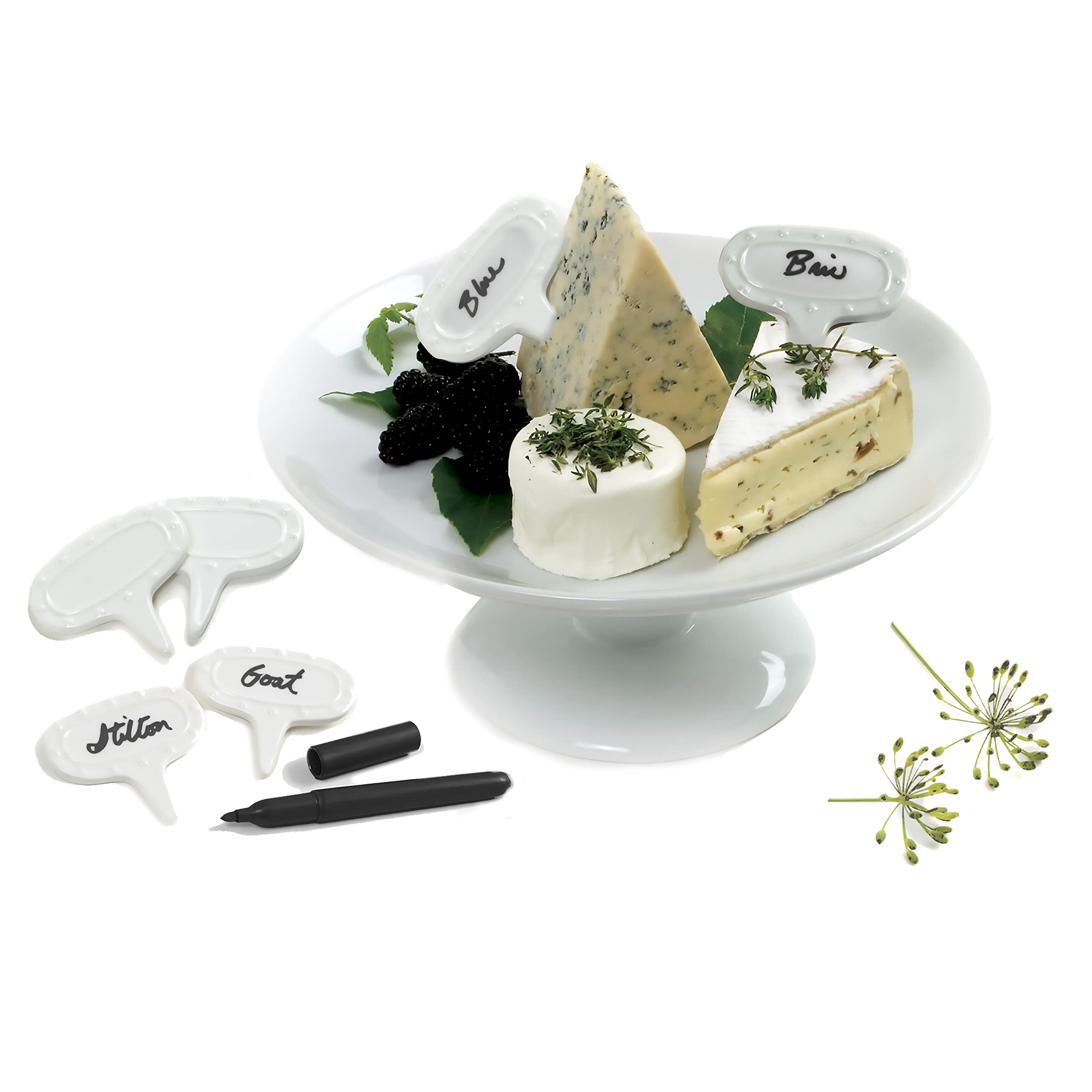 Norpro 347 Cheese Marker Set With Pen, 7-Piece,White