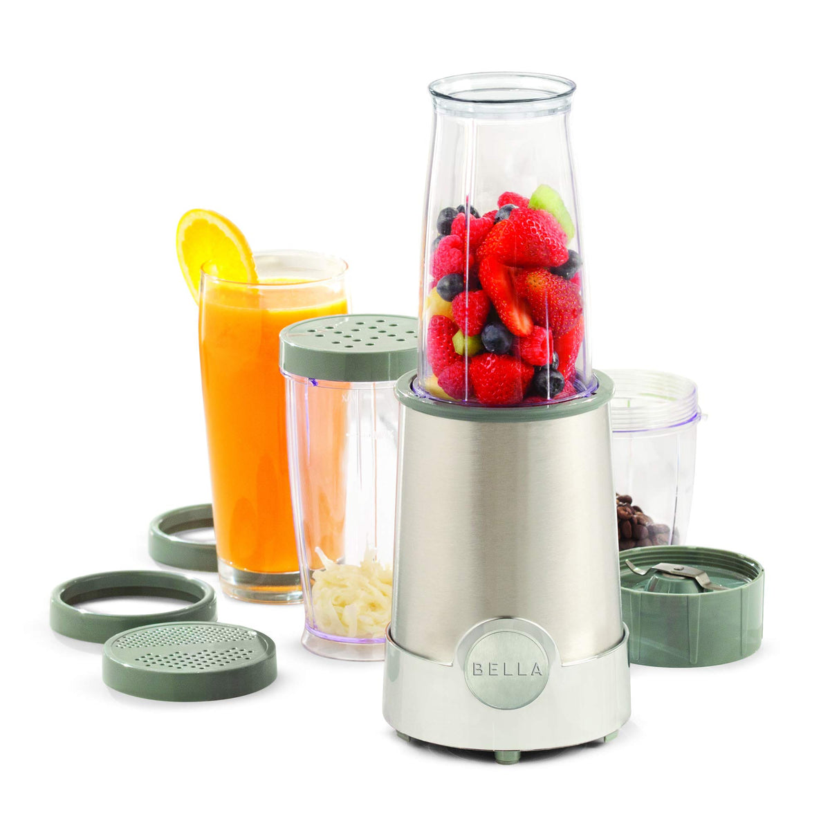 Bella Personal Size Rocket Blender For Smoothies And Protein Shakes, Portable Juice Maker And Mini Food Processor And Grinder, 1