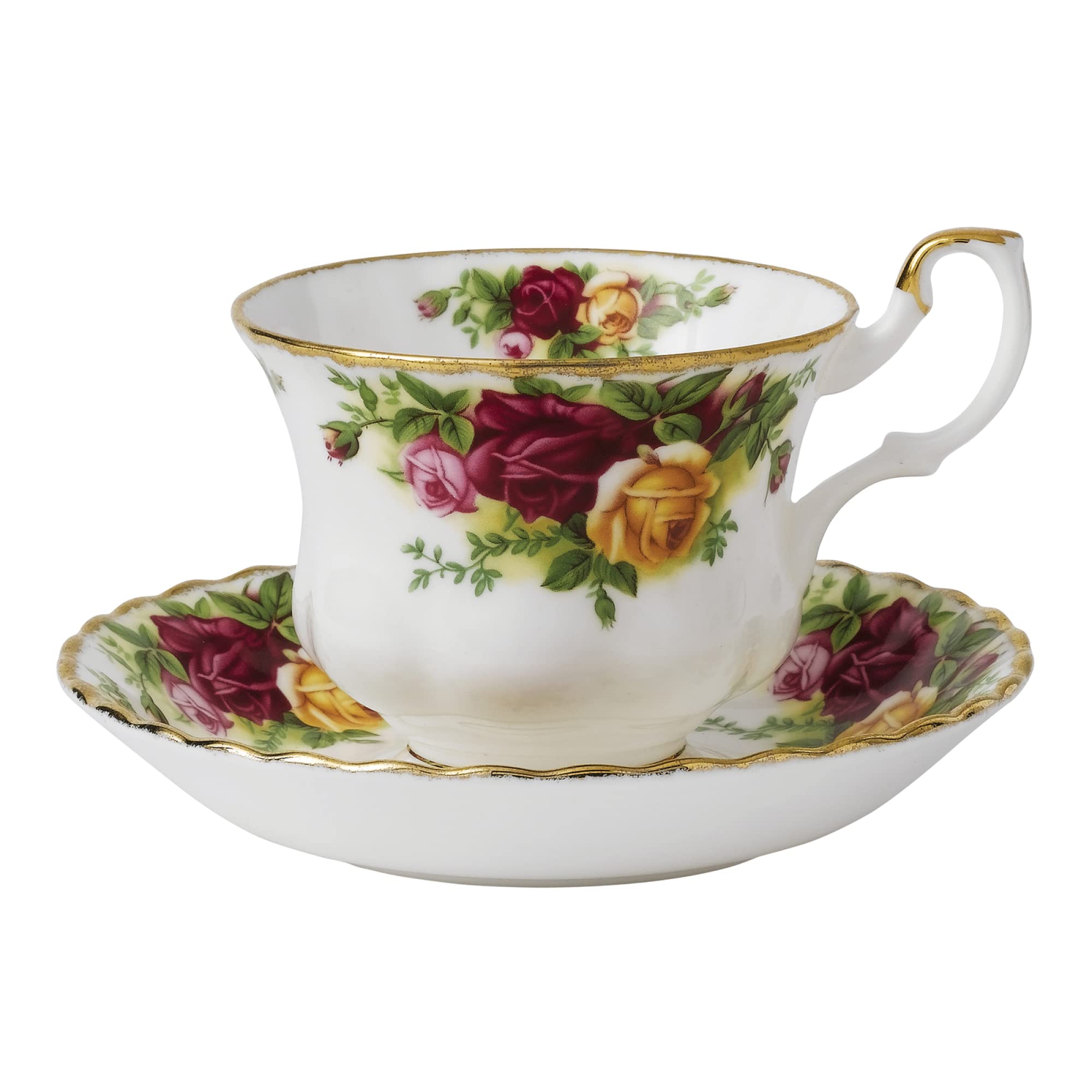 Royal Albert Old Country Roses Teacup & Saucer Set, 6.5 Oz, Multi