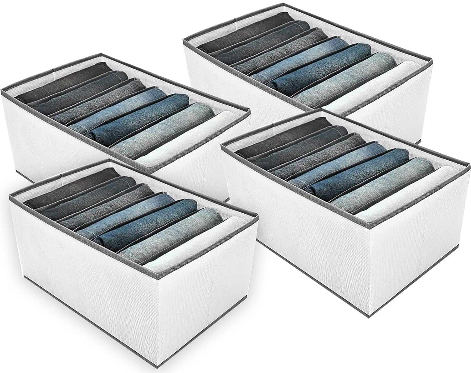 Jialto Wardrobe Organizer For Clothes 7Grids,Closet Organizers And Storage Baskets,Clothing Storage Bins,Washable Foldable Drawe