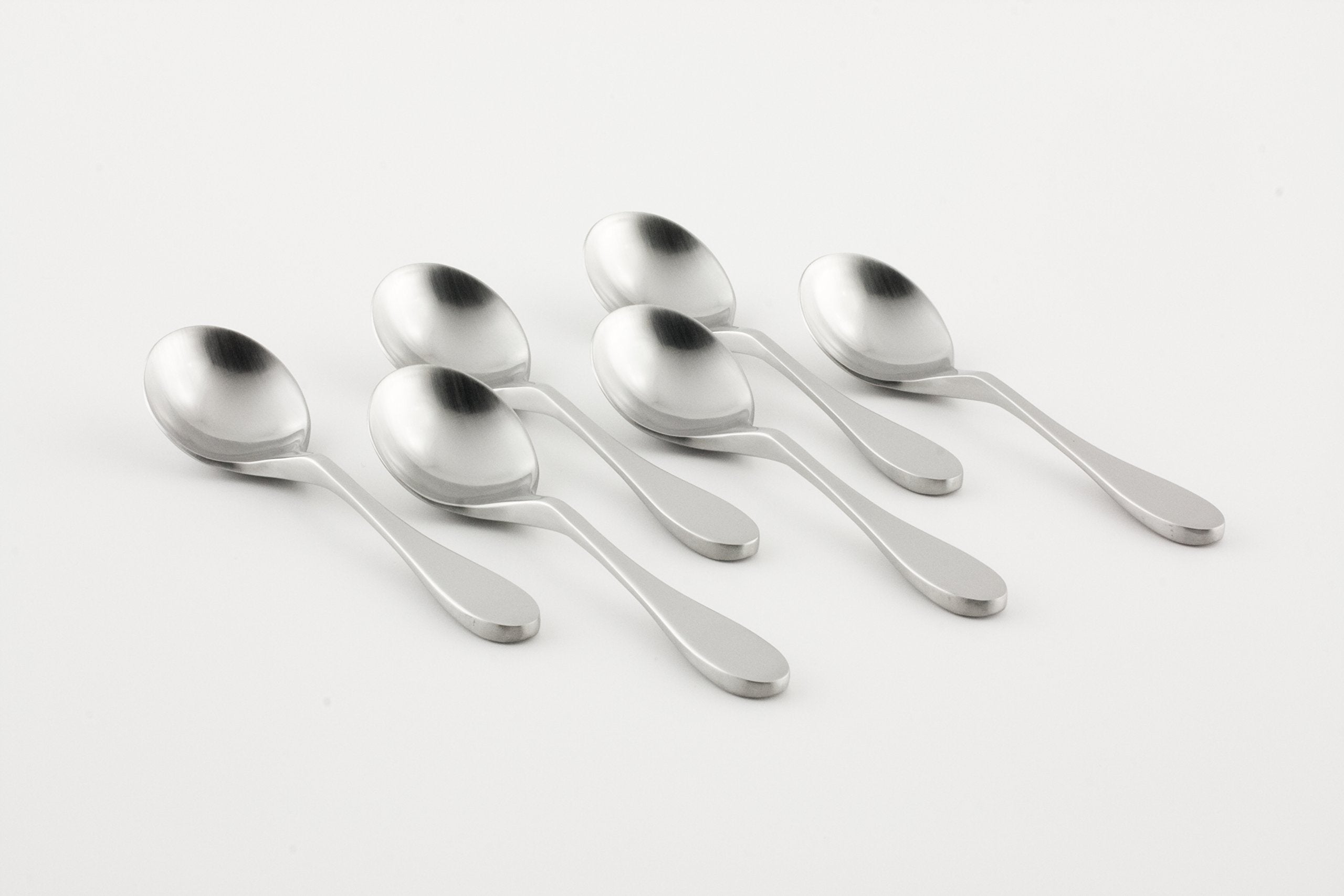 Knork Original Bouillon Stainless Steel Soup, Specialty Spoons, (Pack Of 6)