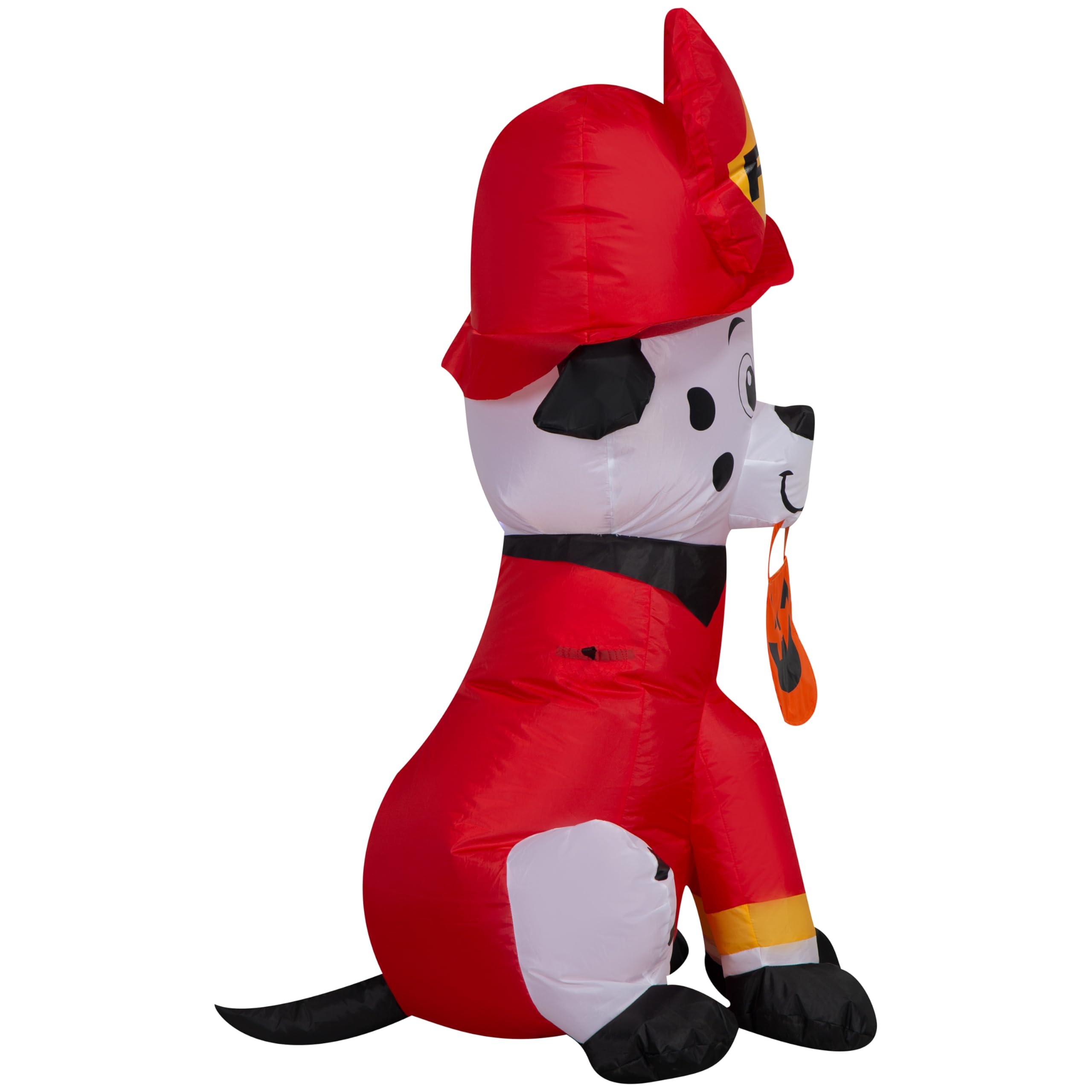 Gemmy Airblown Inflatable Firefighter Dog, 3.5 ft Tall, Multicolored