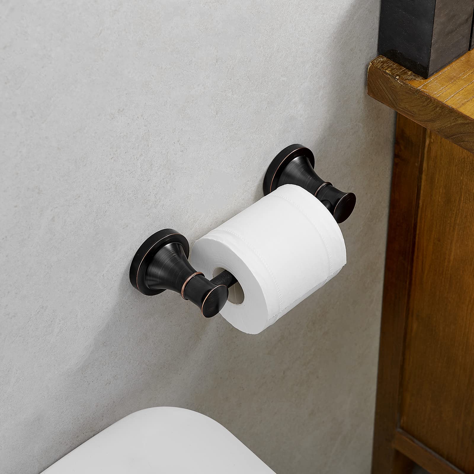 Rumose Toilet Paper Roll Holder Bathroom Flexible Pivoting Tissue Handle On Wall Mounted Oil Rubbed Bronze Rustproof Toilet Tiss