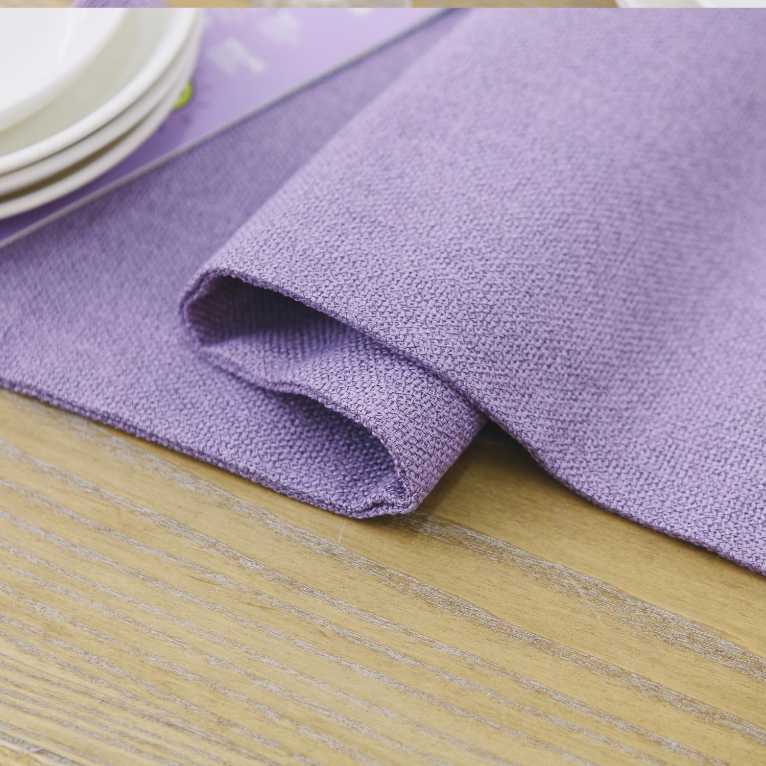 Natus Weaver Set Of 4 Round Placemat 15 Inch Soft Linen Eco-Friendly Fabric Handcrafted Machine Washable Indoor & Outdoor Tablem
